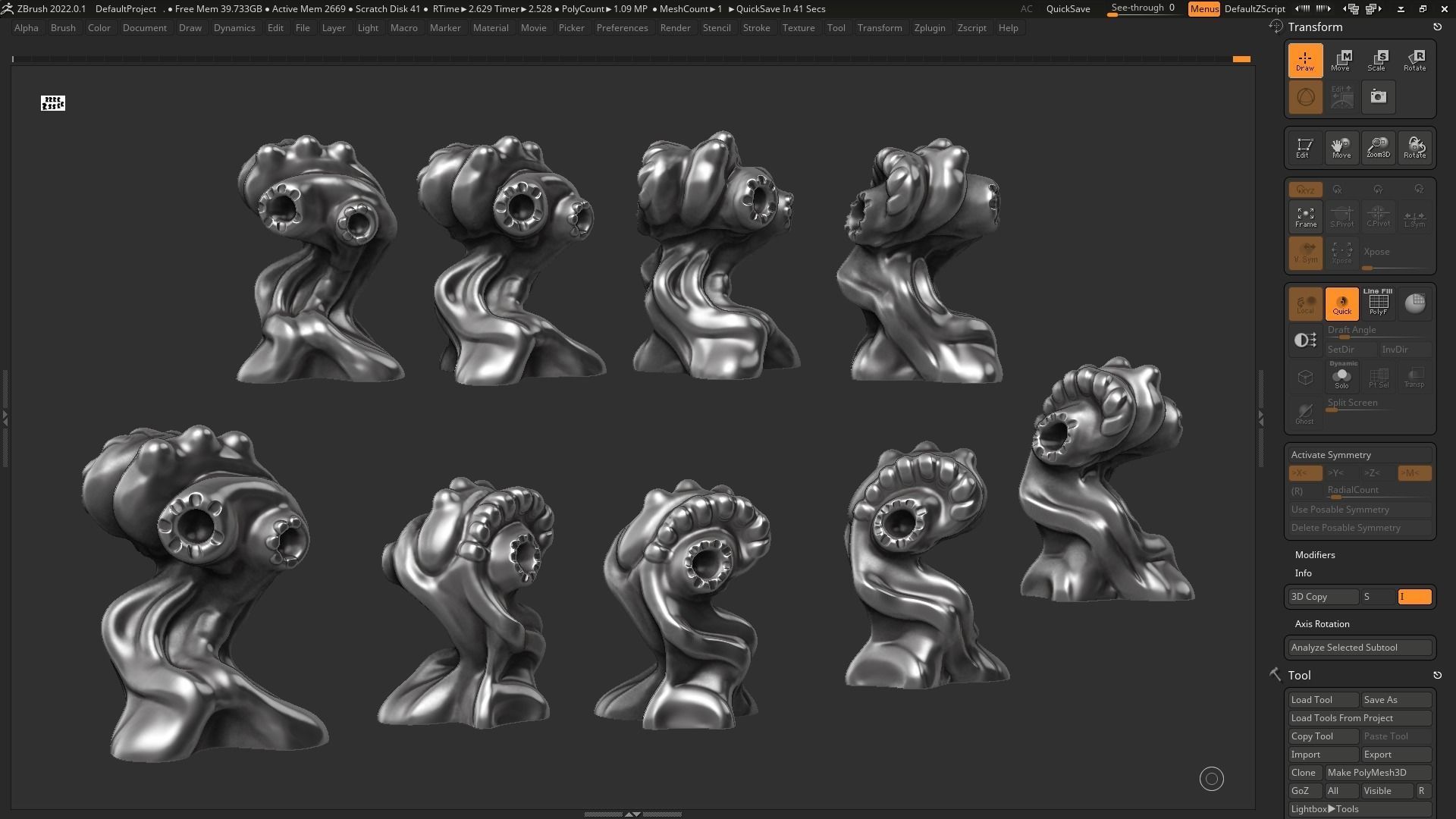 Modern Abstract Decorative sculpture 3d print model 122 3D print model_1