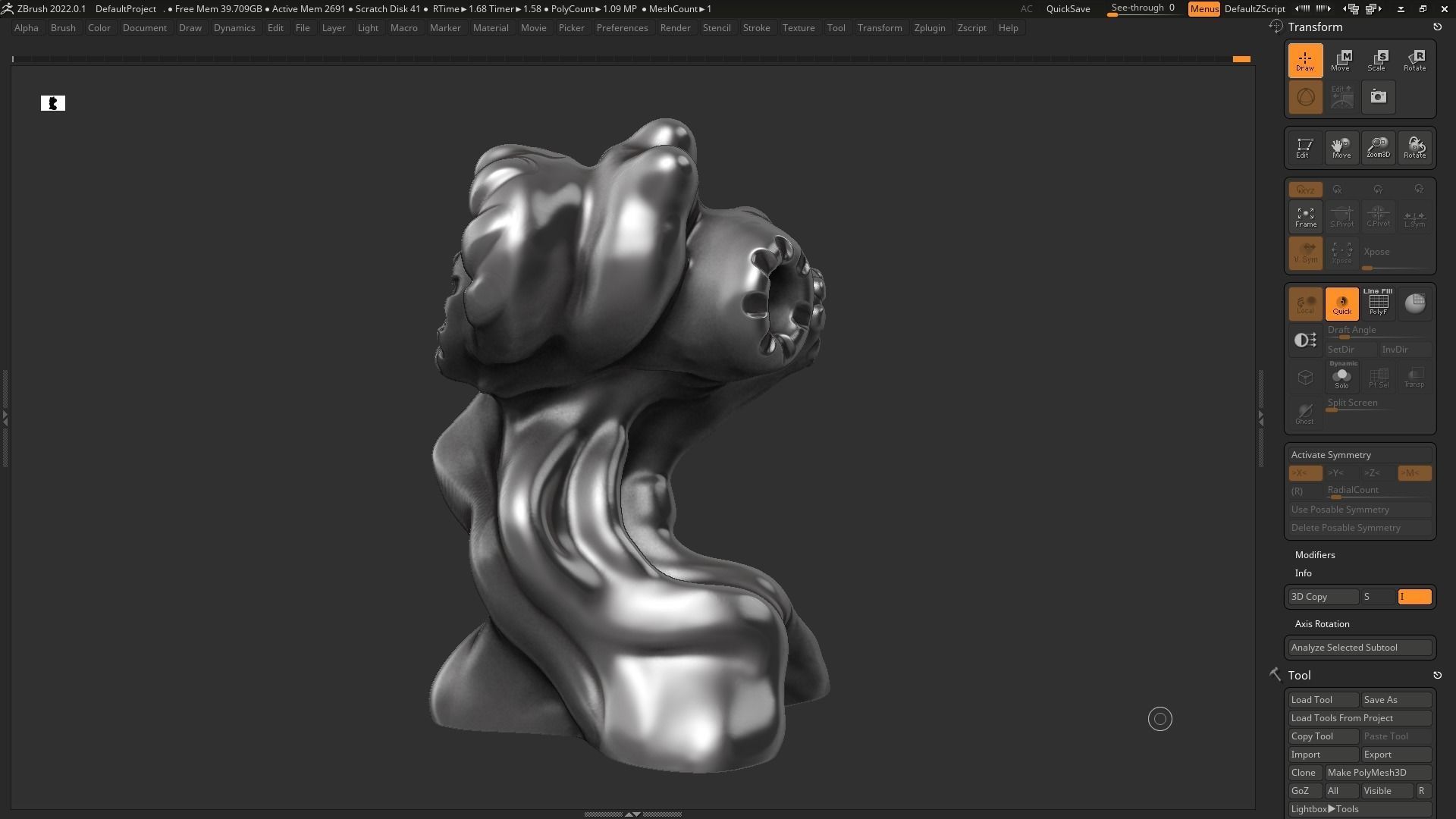 Modern Abstract Decorative sculpture 3d print model 122 3D print model_8