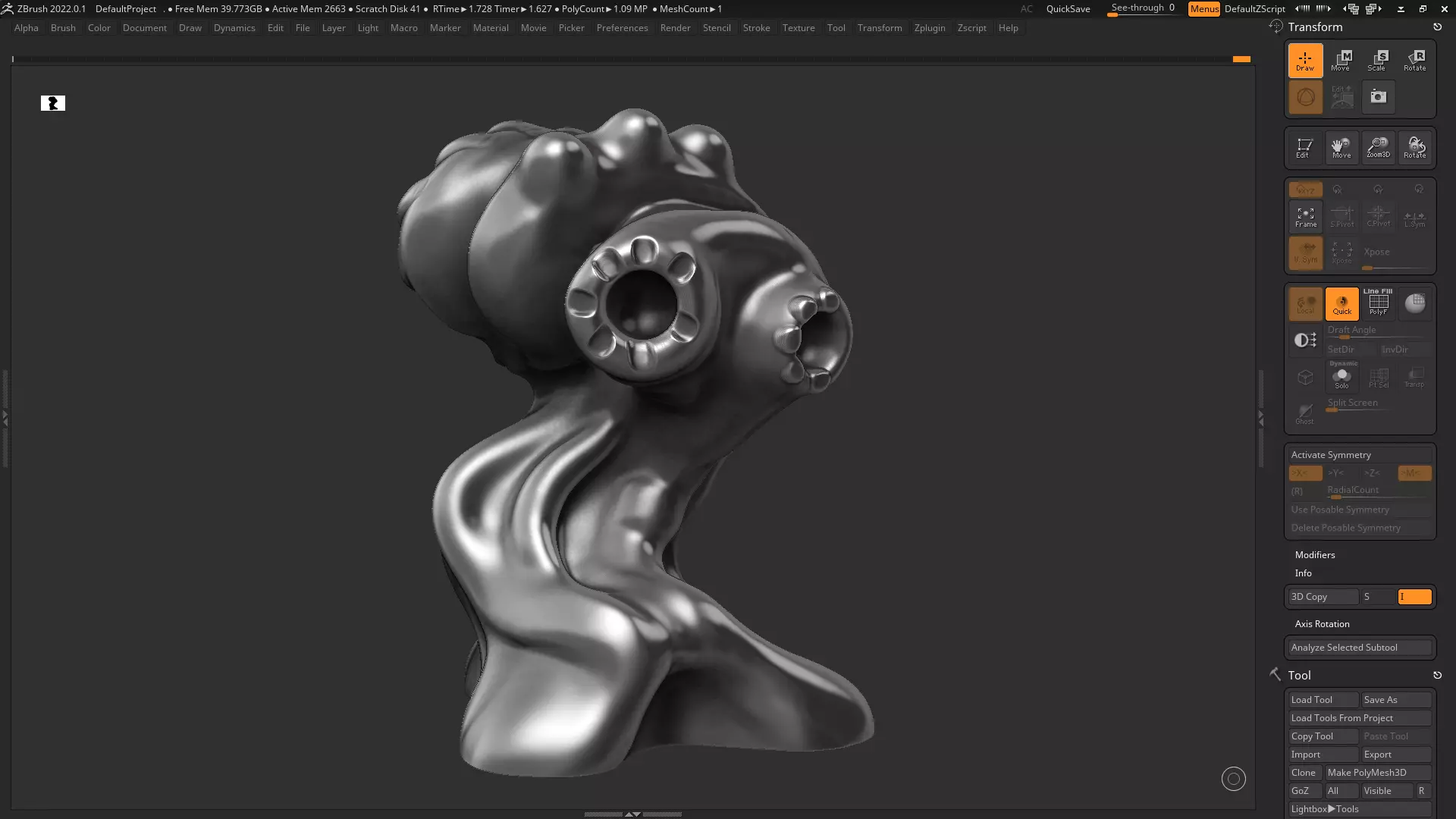 Modern Abstract Decorative sculpture 3d print model 122 3D print model_0