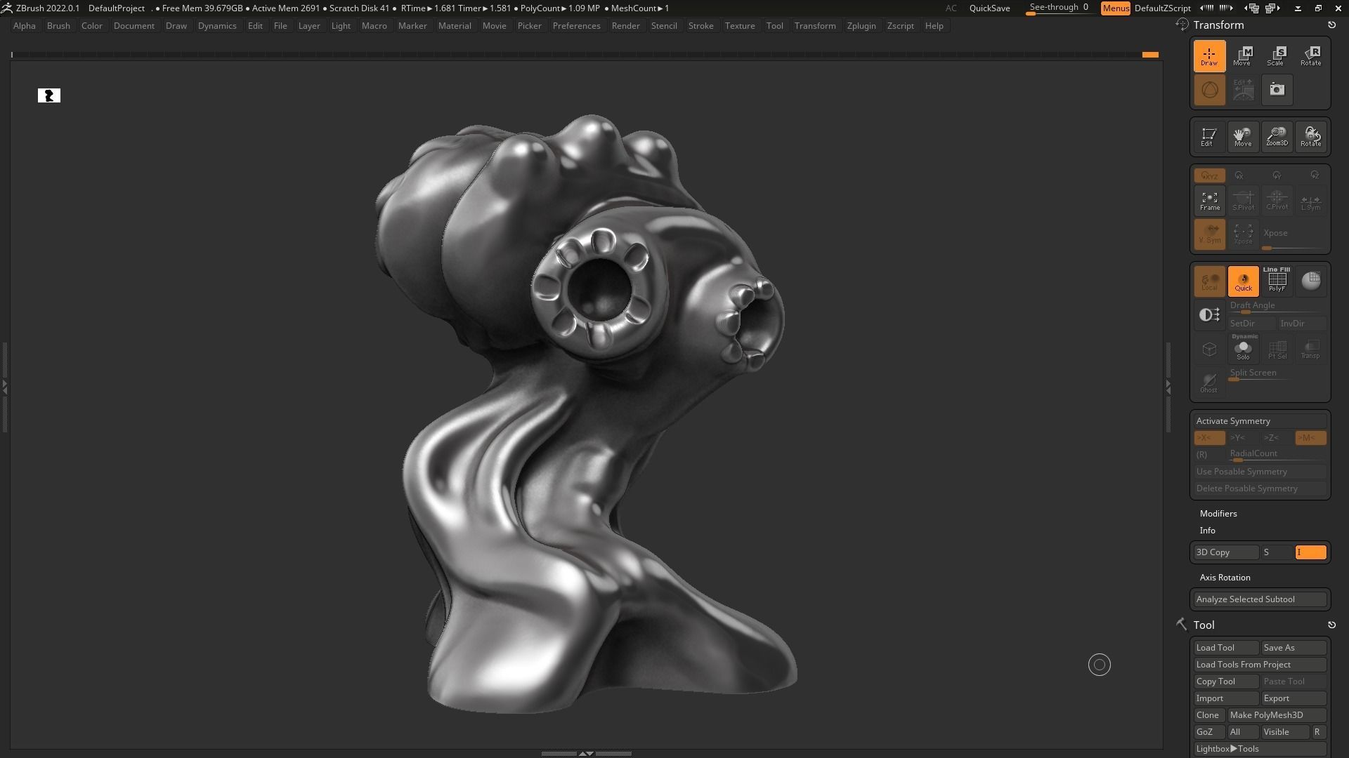 Modern Abstract Decorative sculpture 3d print model 122 3D print model_7