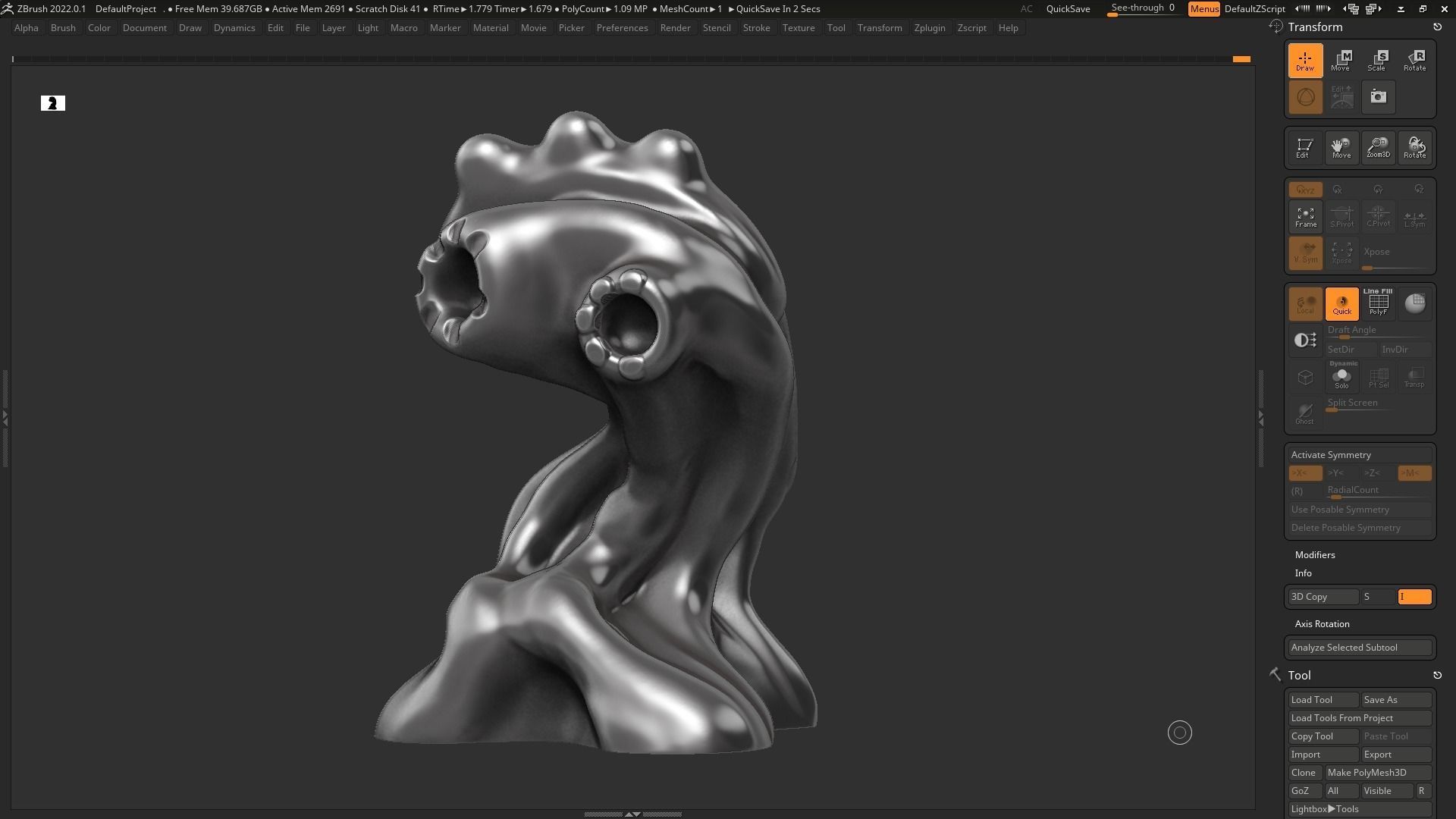 Modern Abstract Decorative sculpture 3d print model 122 3D print model_6