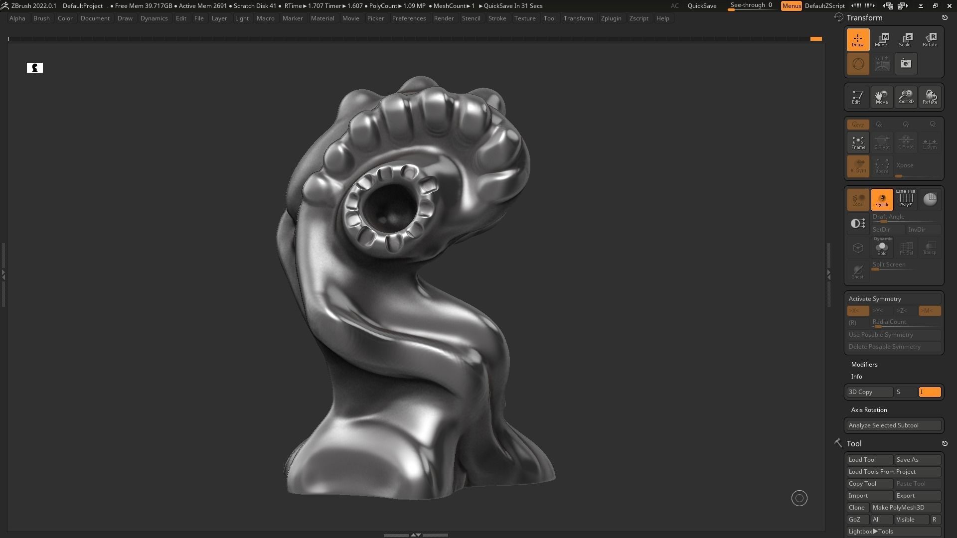 Modern Abstract Decorative sculpture 3d print model 122 3D print model_2