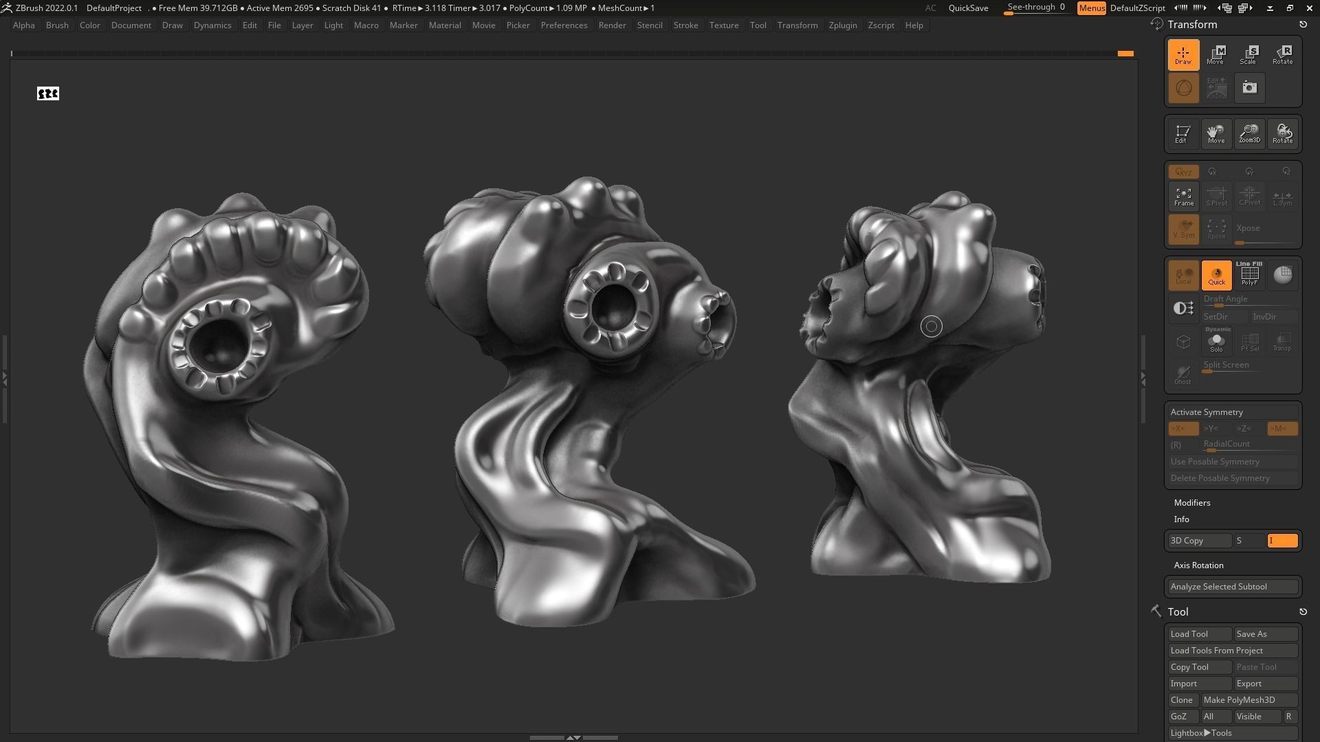 Modern Abstract Decorative sculpture 3d print model 122 3D print model_9