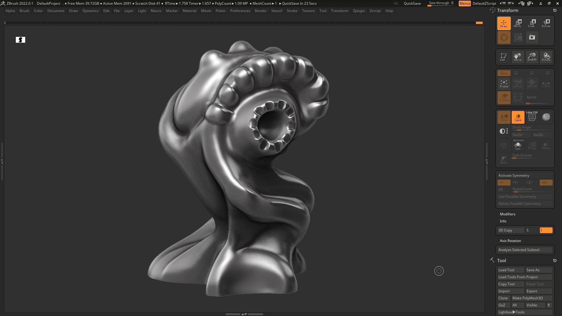 Modern Abstract Decorative sculpture 3d print model 122 3D print model_3