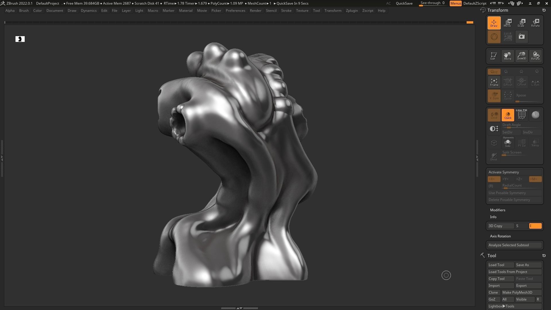 Modern Abstract Decorative sculpture 3d print model 122 3D print model_5