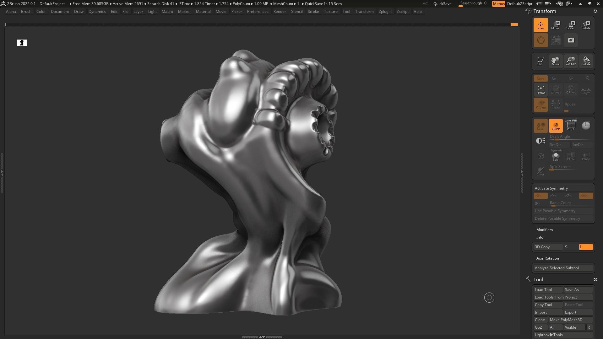 Modern Abstract Decorative sculpture 3d print model 122 3D print model_4