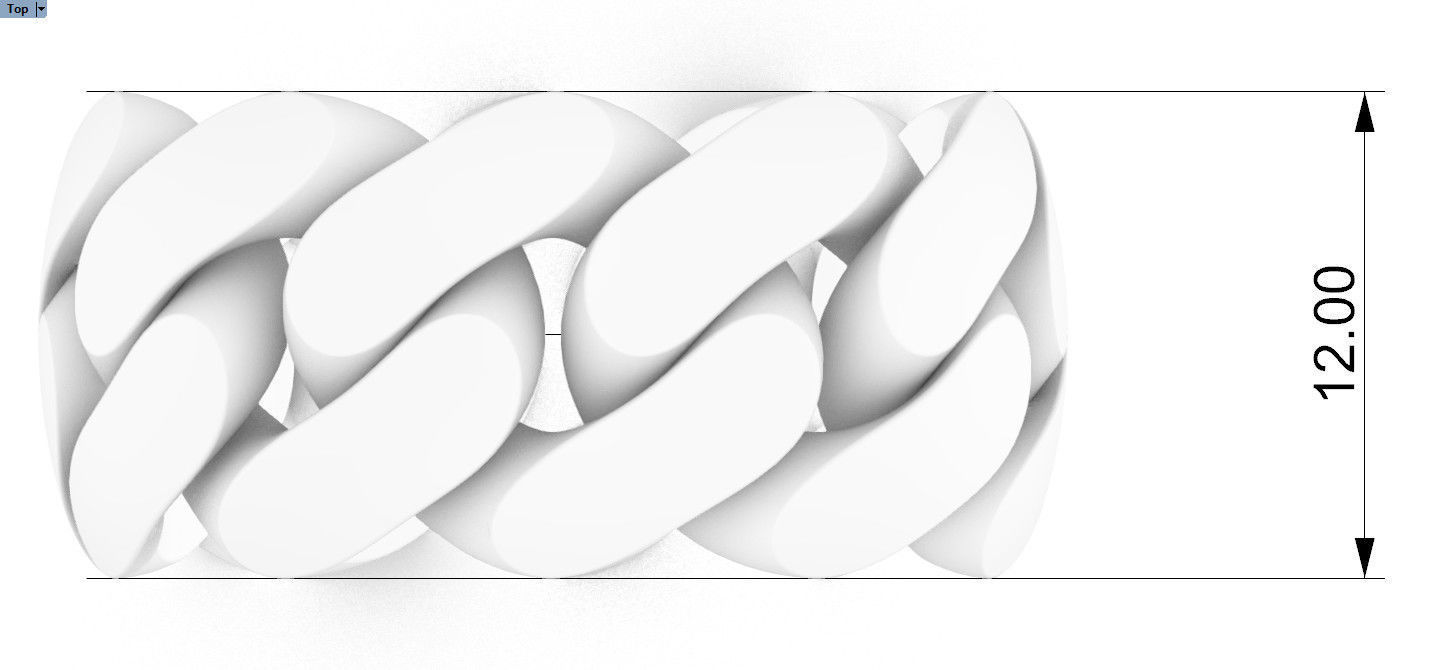 cuban ring 12 mm wide size 64 3D print model_3