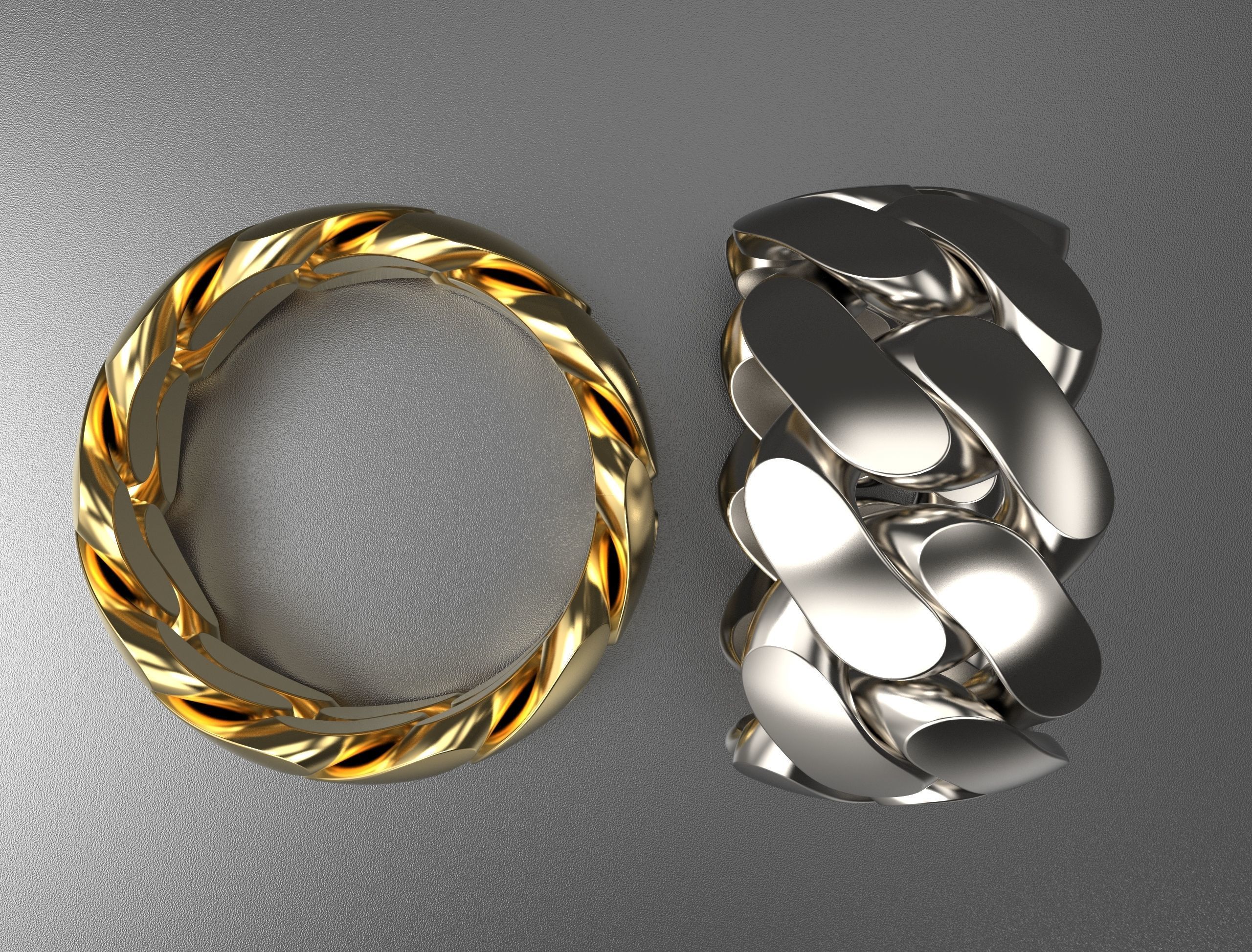 cuban ring 12 mm wide size 64 3D print model_13