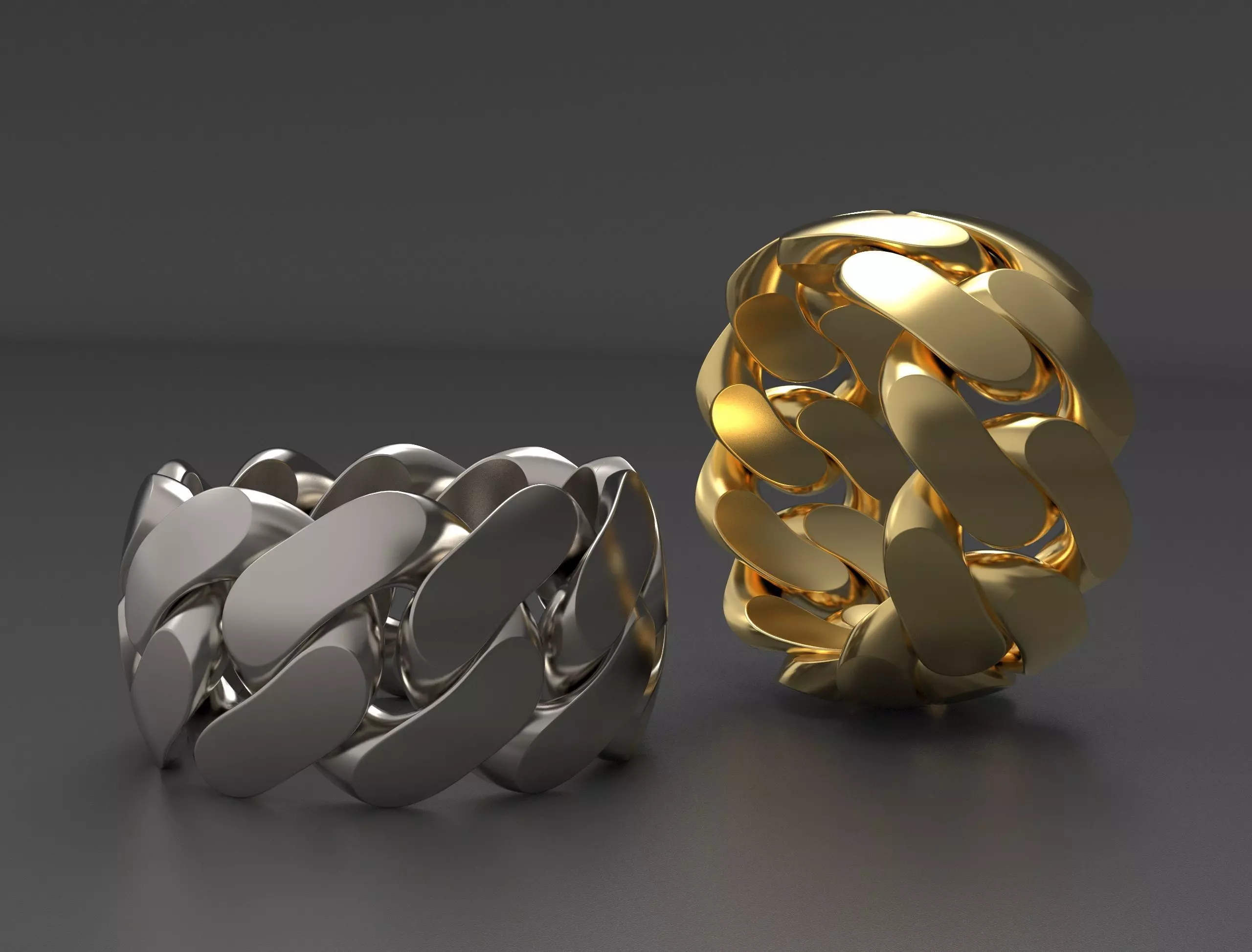 cuban ring 12 mm wide size 64 3D print model_0