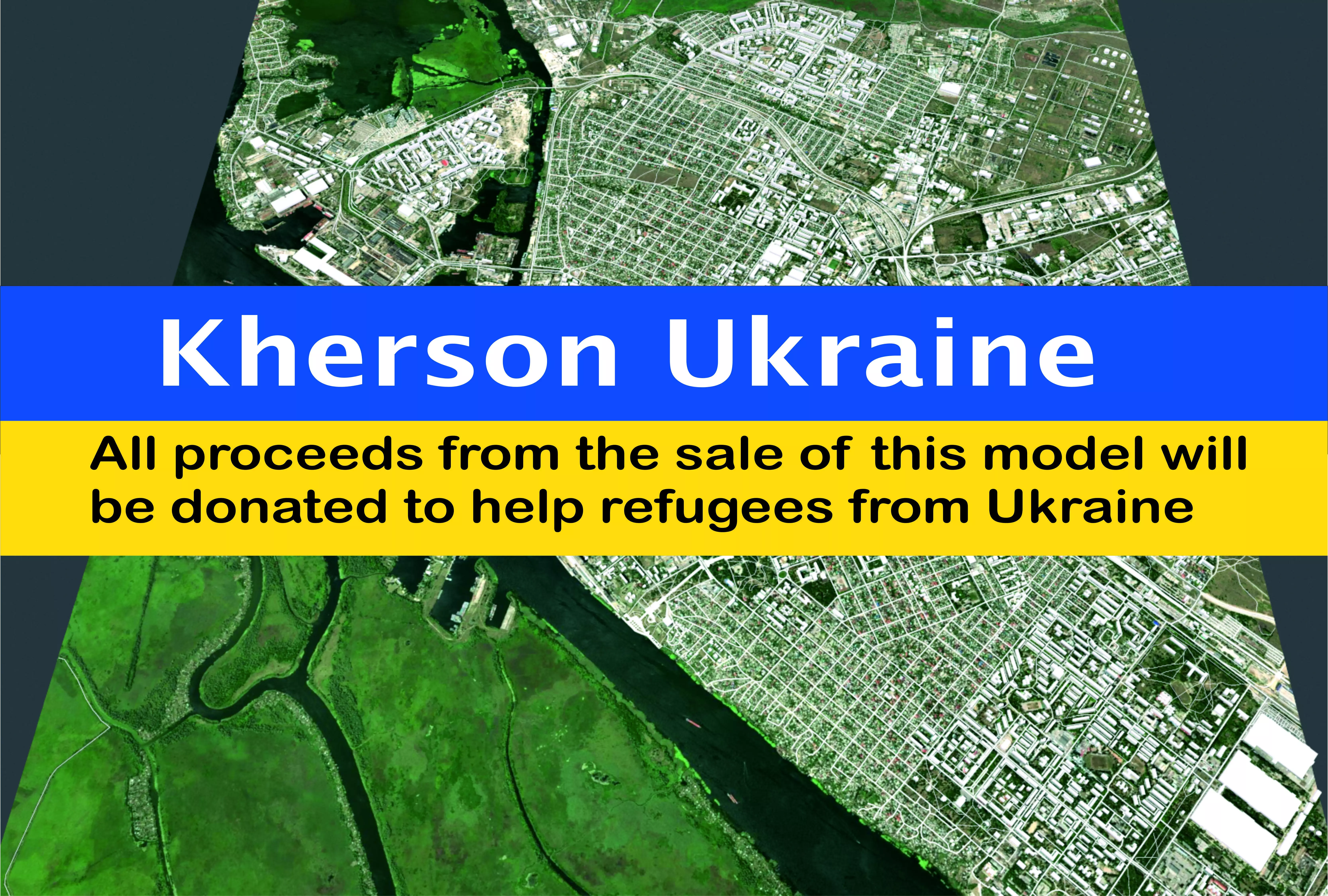 Cityscape Kherson Ukraine 3D model