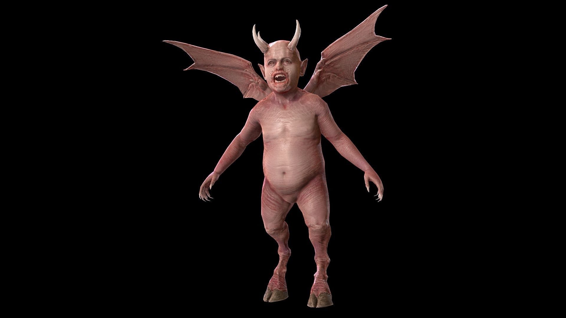 LittleDemon1 demon Low-poly 3D model_19