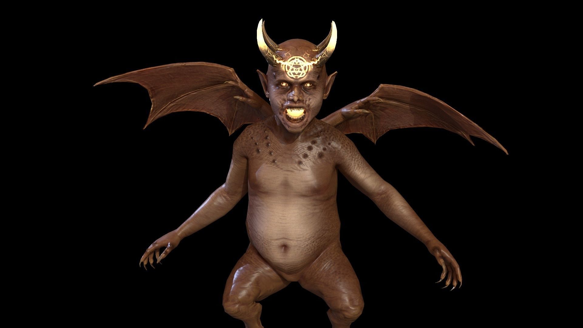 LittleDemon1 demon Low-poly 3D model_25