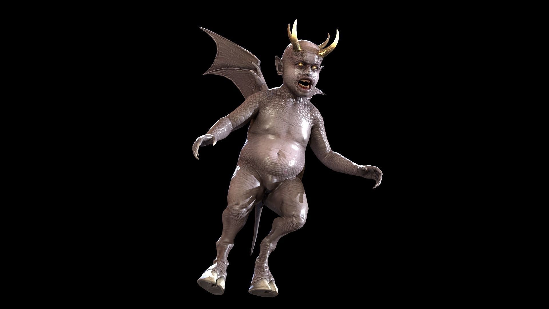 LittleDemon1 demon Low-poly 3D model_31