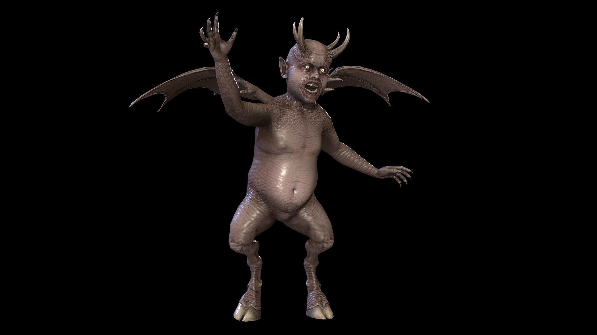 LittleDemon1 demon Low-poly 3D model_20