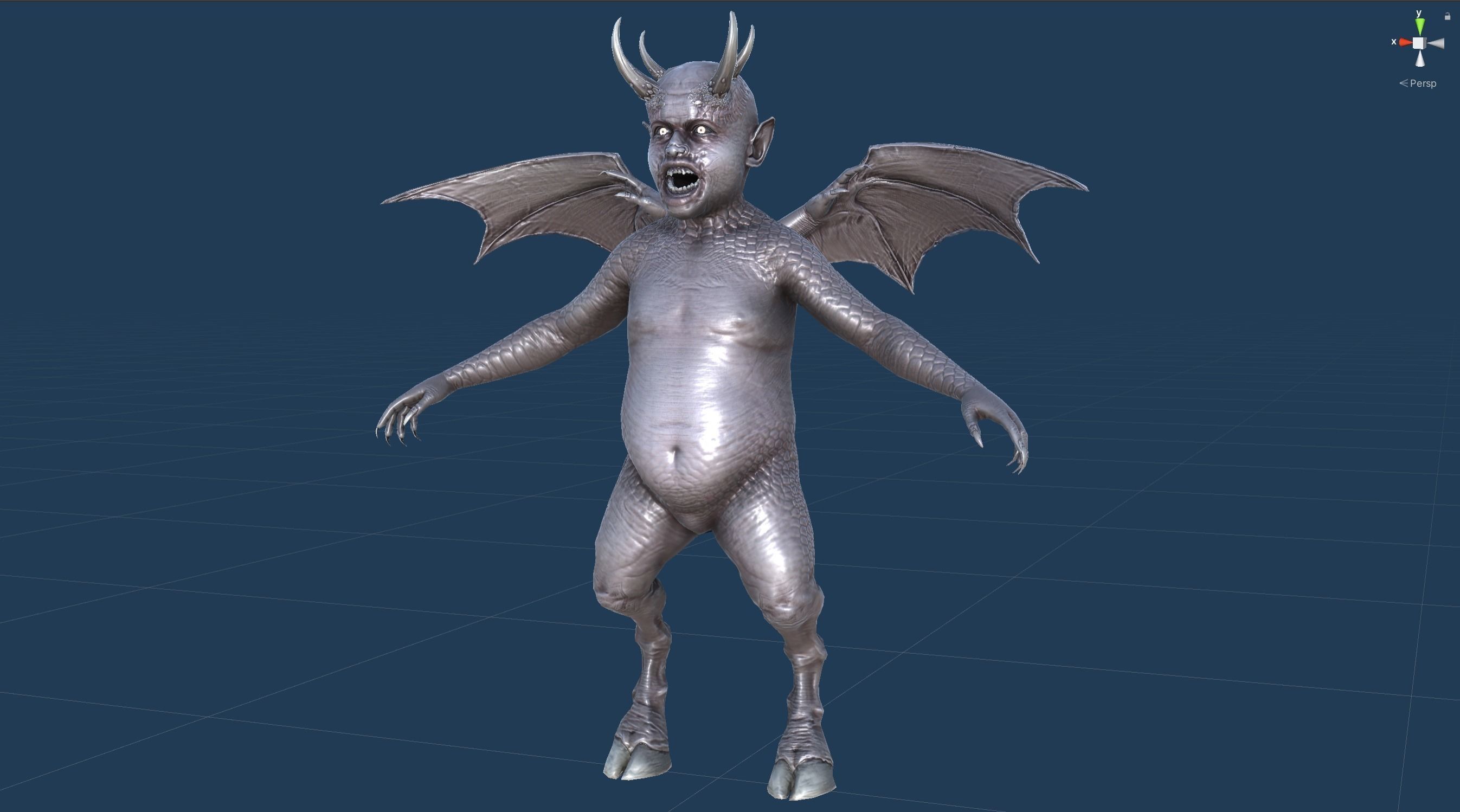 LittleDemon1 demon Low-poly 3D model_41