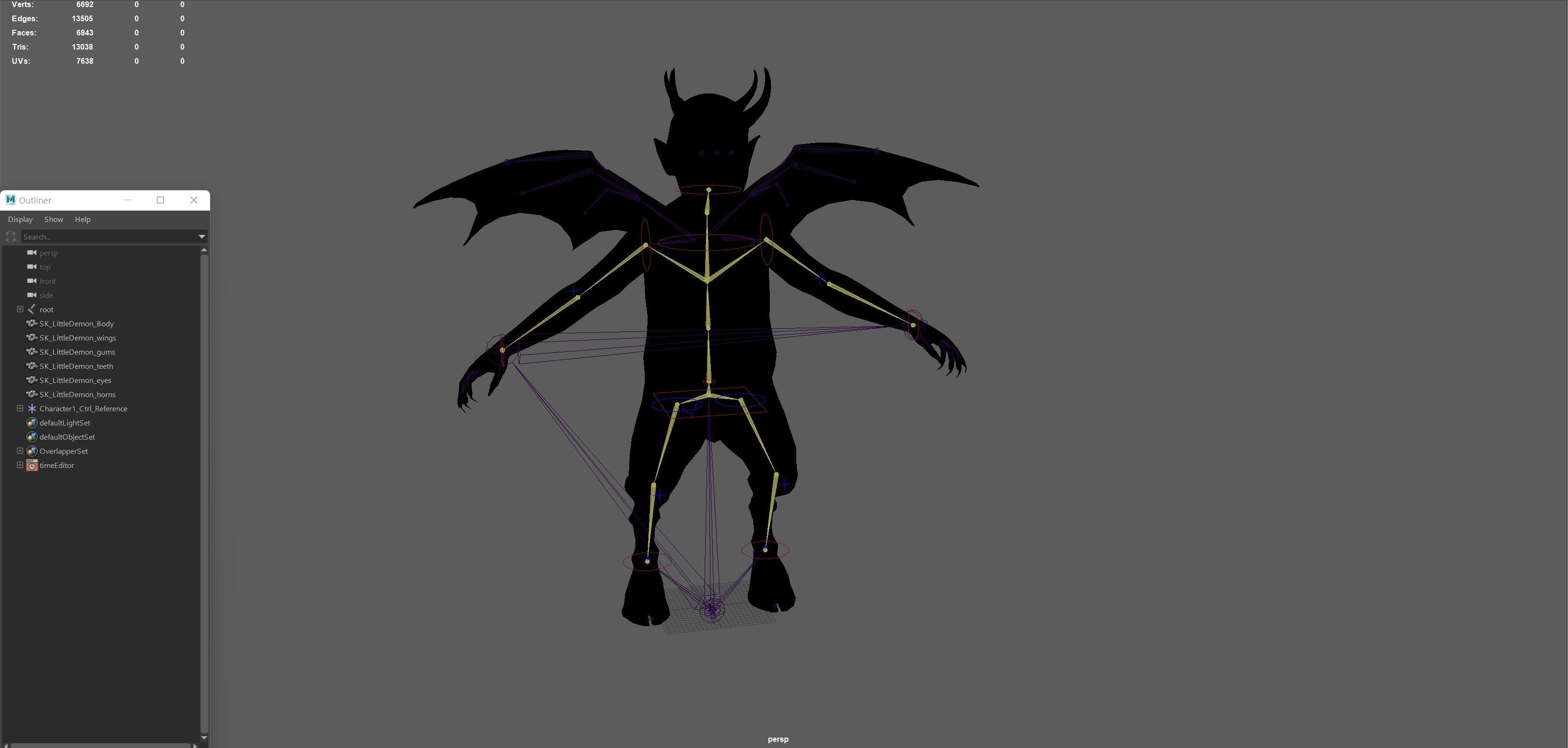 LittleDemon1 demon Low-poly 3D model_33