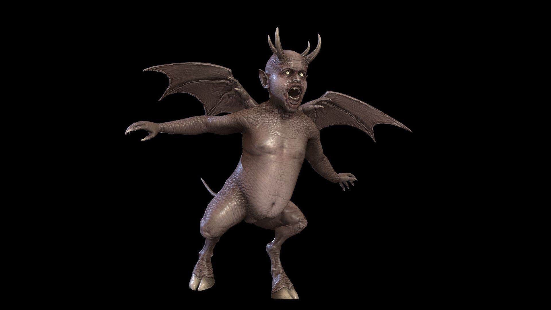 LittleDemon1 demon Low-poly 3D model_21
