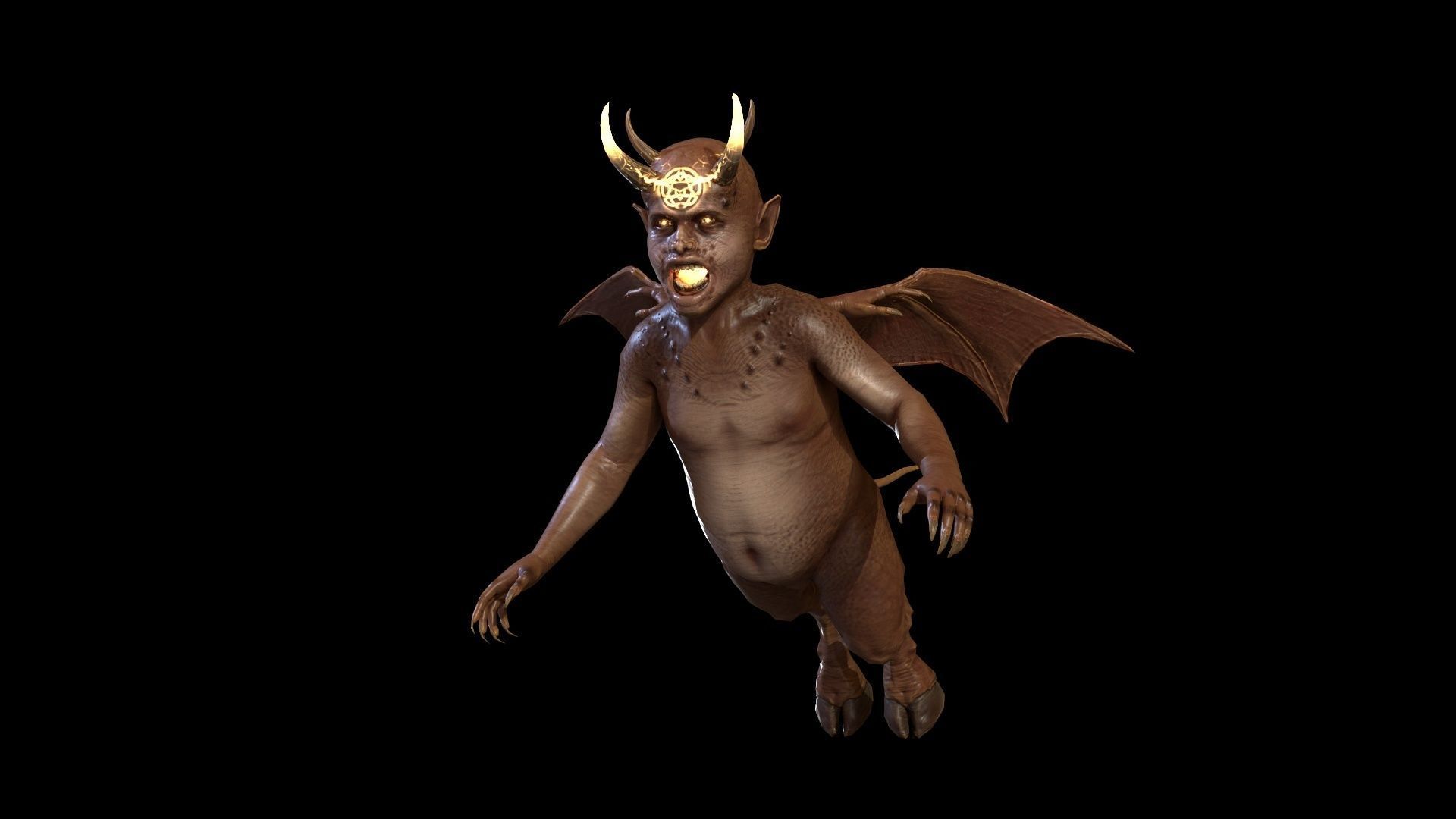 LittleDemon1 demon Low-poly 3D model_26