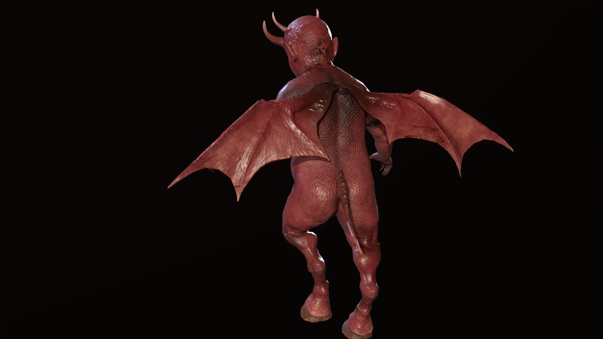 LittleDemon1 demon Low-poly 3D model_17