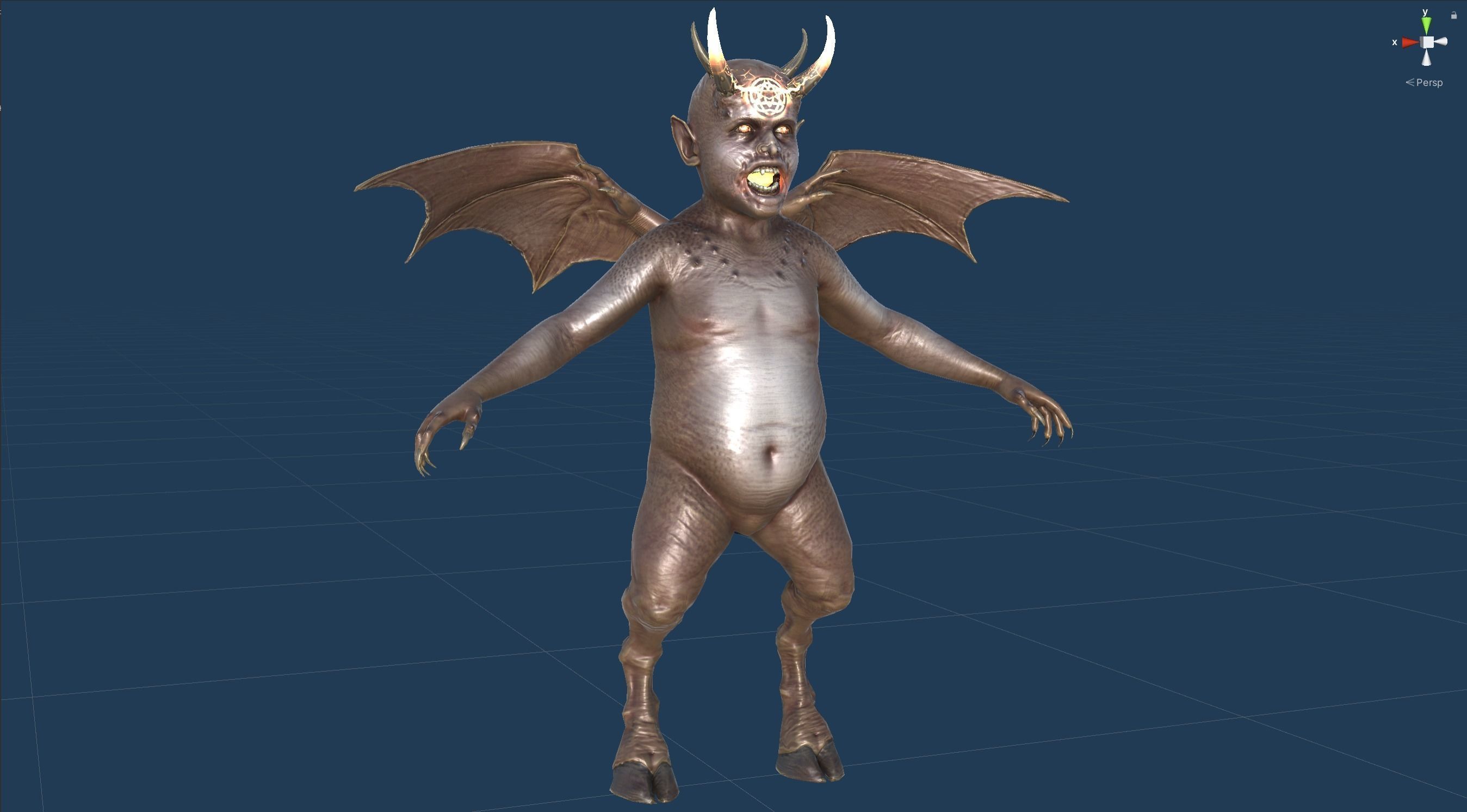 LittleDemon1 demon Low-poly 3D model_40