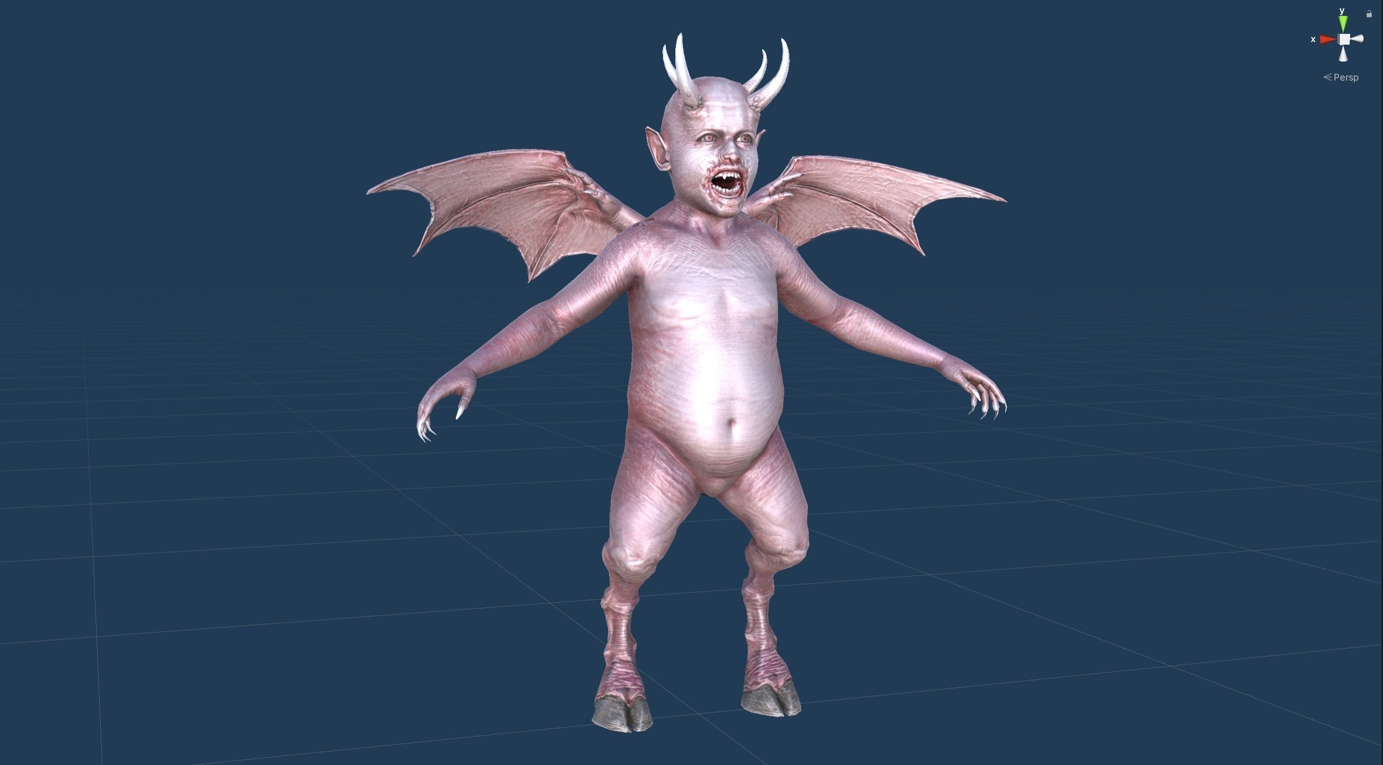 LittleDemon1 demon Low-poly 3D model_39