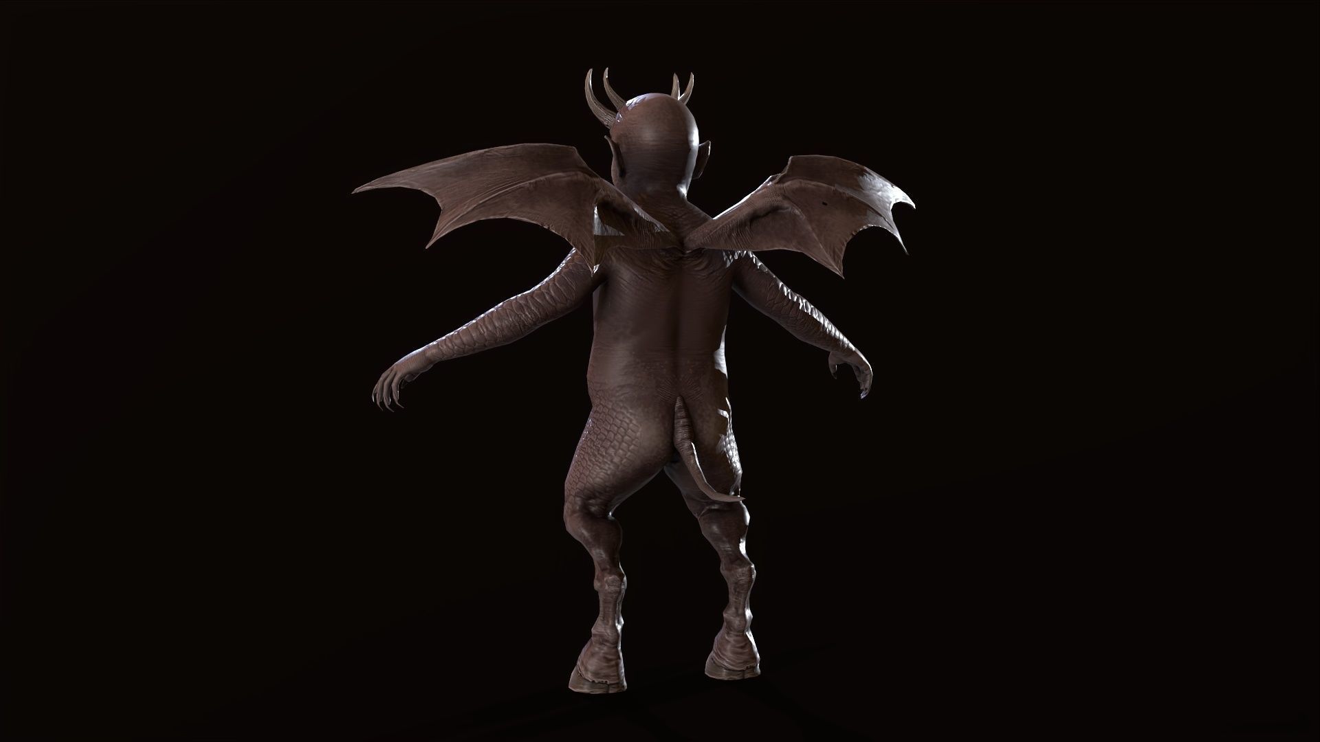 LittleDemon1 demon Low-poly 3D model_32