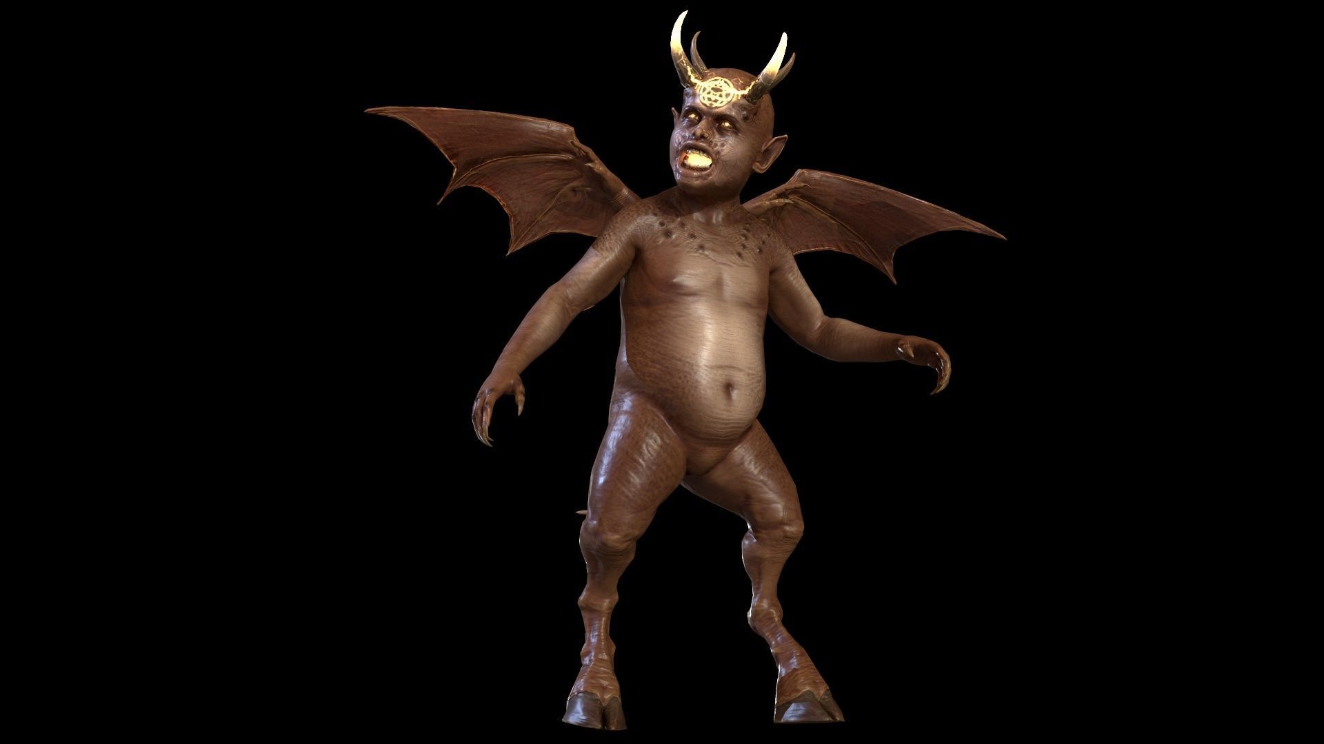 LittleDemon1 demon Low-poly 3D model_24