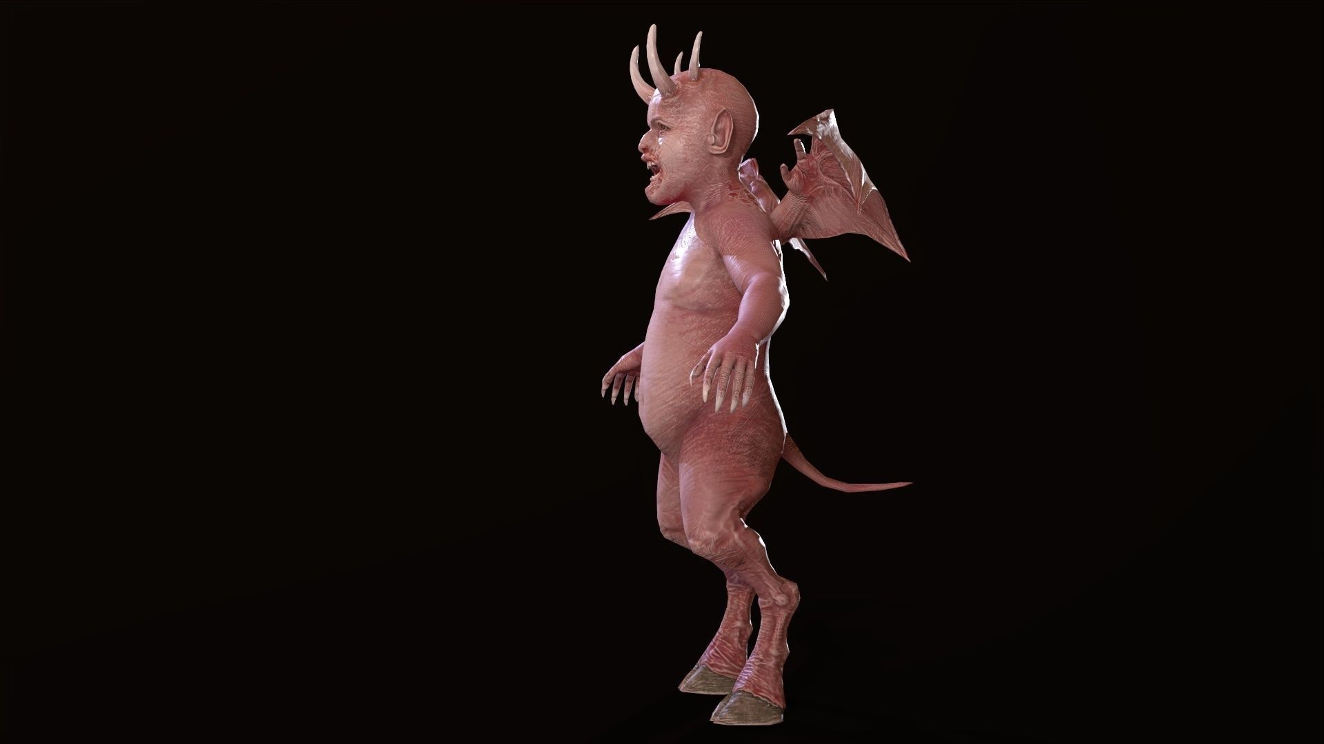 LittleDemon1 demon Low-poly 3D model_6