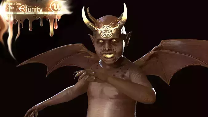 LittleDemon1 demon Low-poly 3D model
