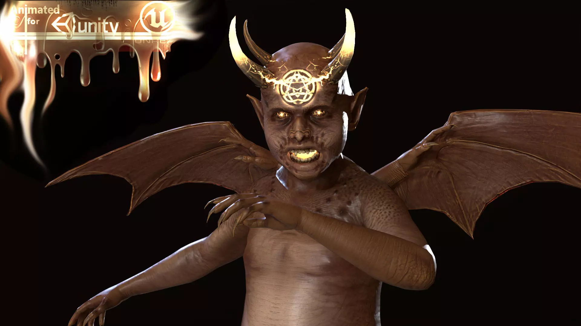 LittleDemon1 demon Low-poly 3D model_0