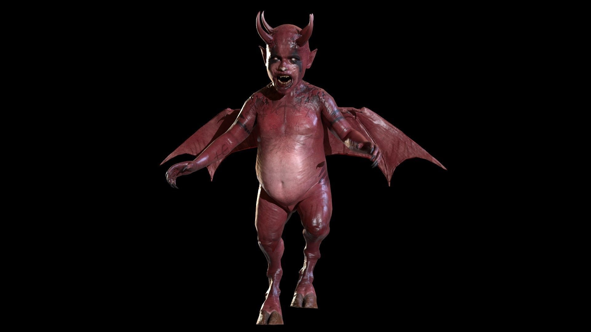 LittleDemon1 demon Low-poly 3D model_18