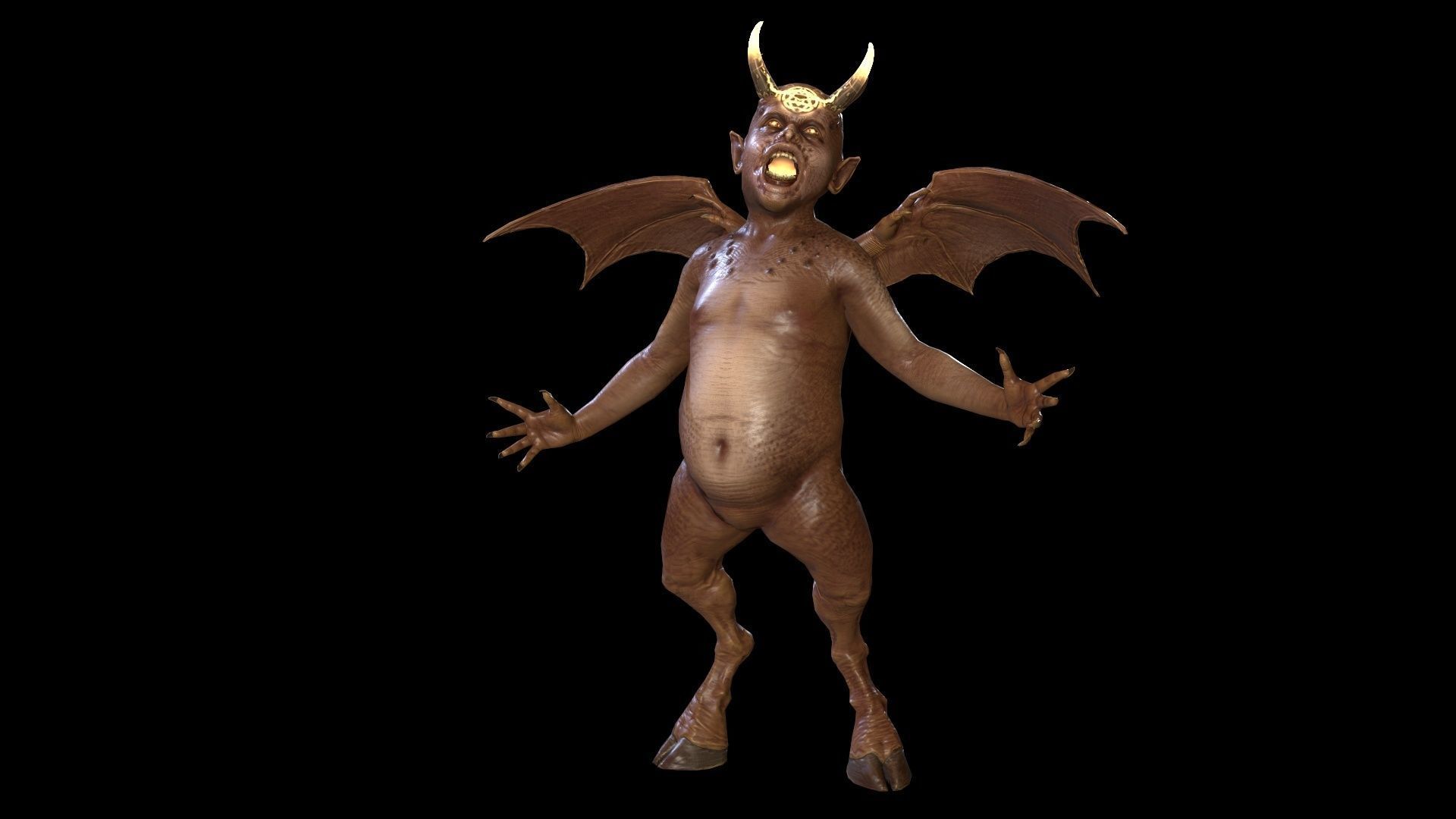 LittleDemon1 demon Low-poly 3D model_22