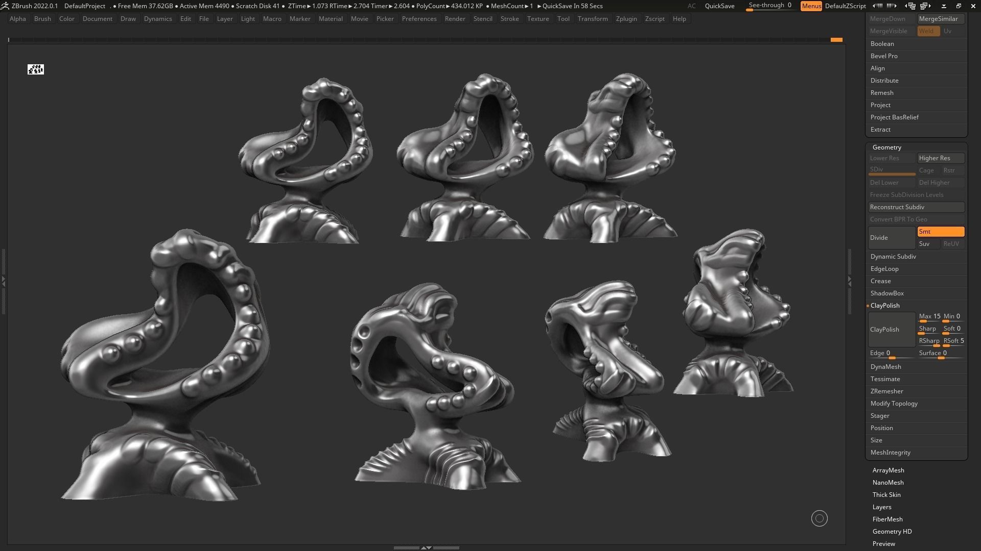 Modern Abstract Decorative sculpture 3d print model 123 3D print model_2