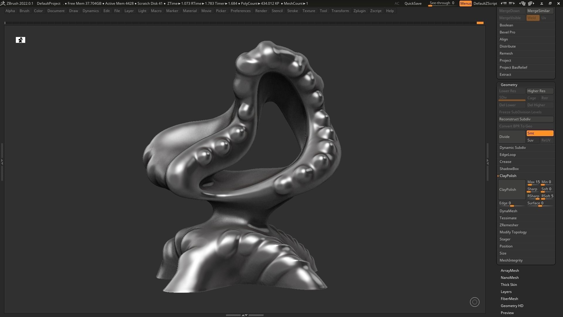 Modern Abstract Decorative sculpture 3d print model 123 3D print model_3