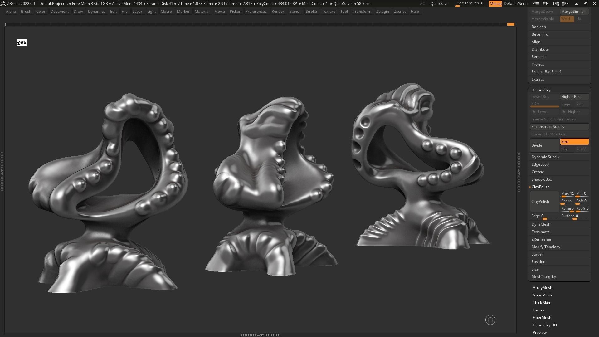 Modern Abstract Decorative sculpture 3d print model 123 3D print model_1