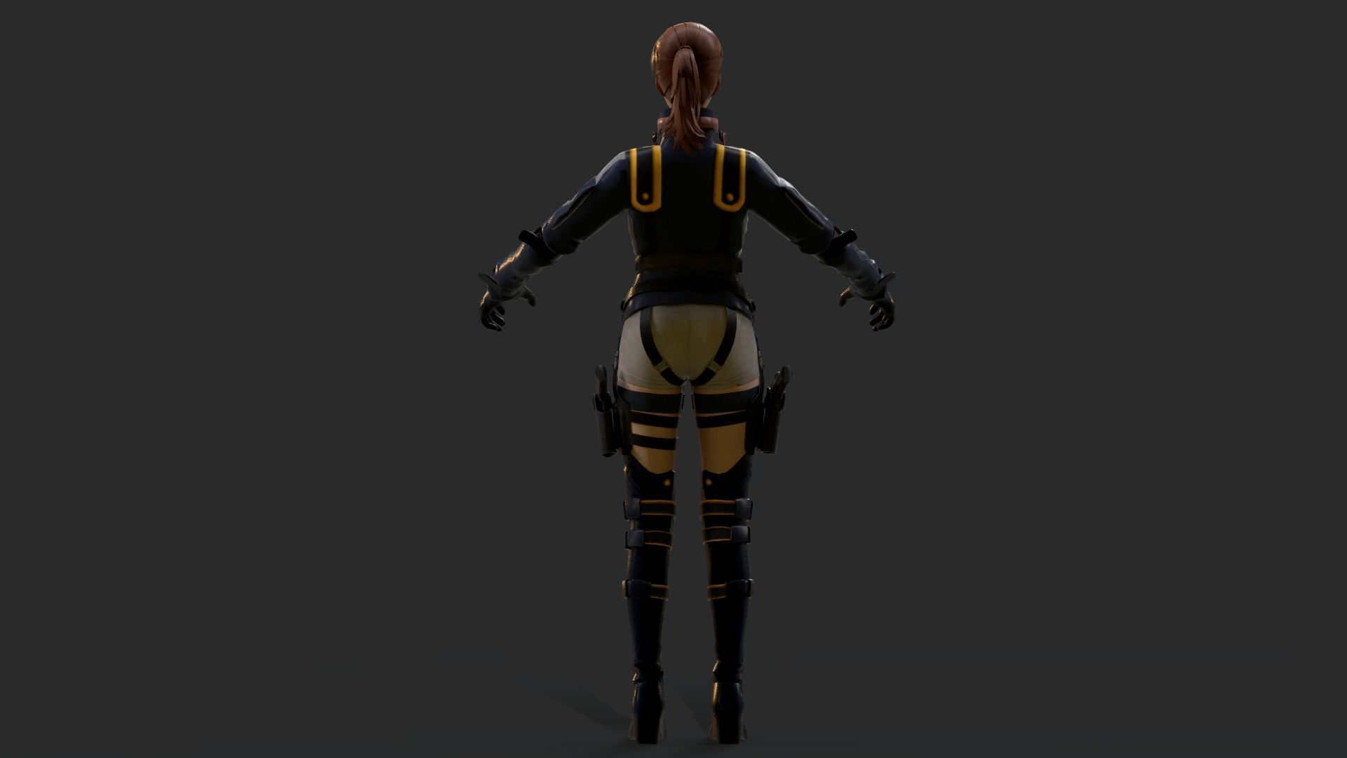 Lucy  Warrior Game Ready Character Low-poly 3D model_30