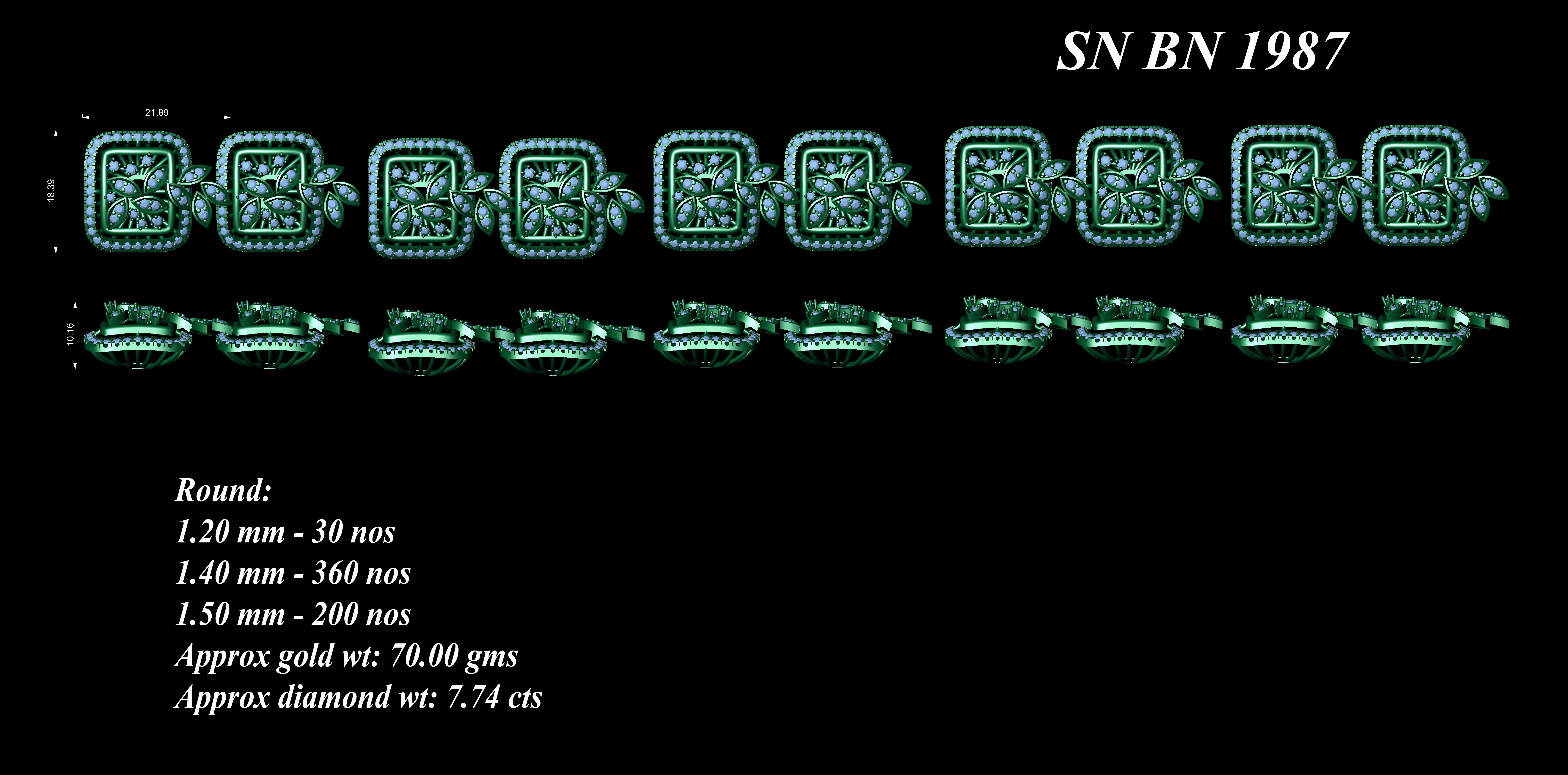 Women bracelet 3dm stl  1 render detail 3D print model_1