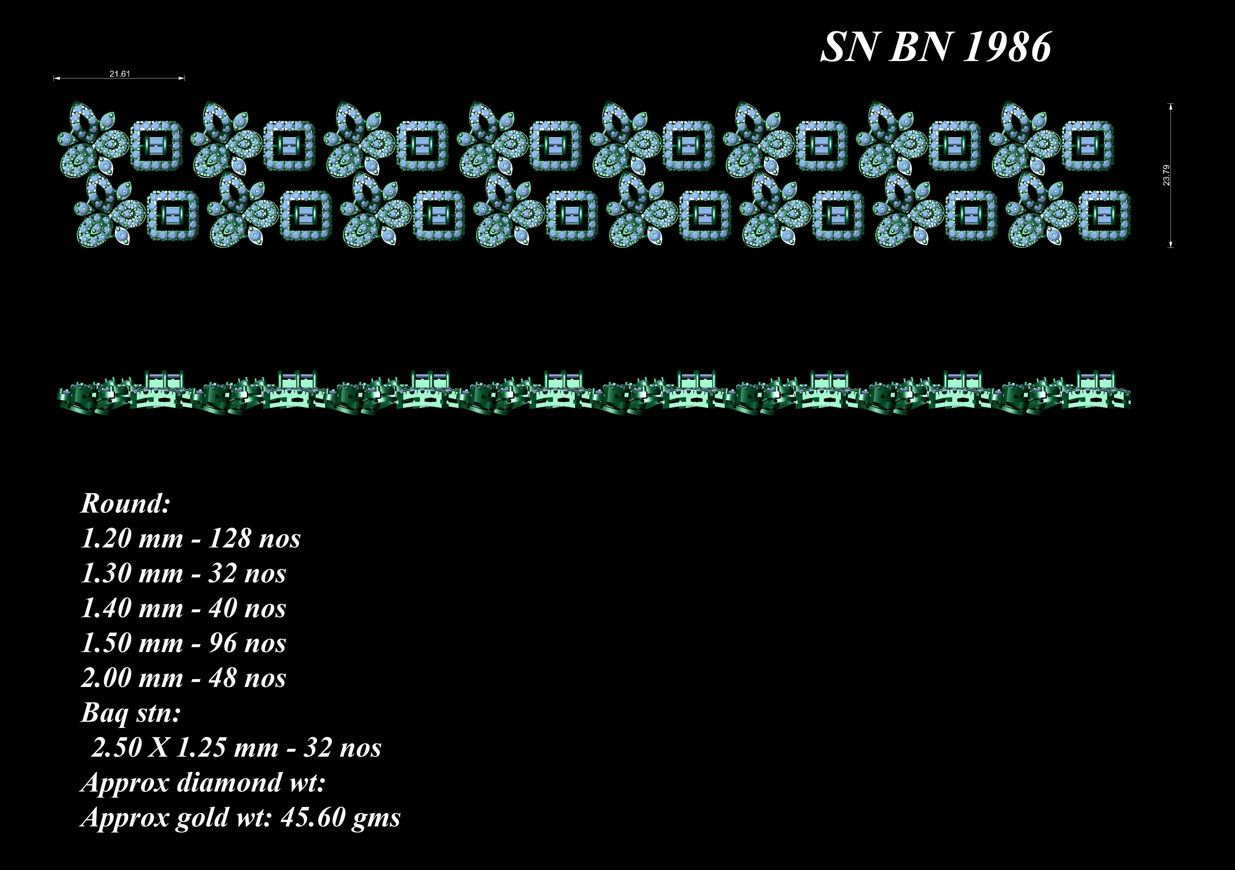 Women bracelet 3dm stl  1 render detail 3D print model_1