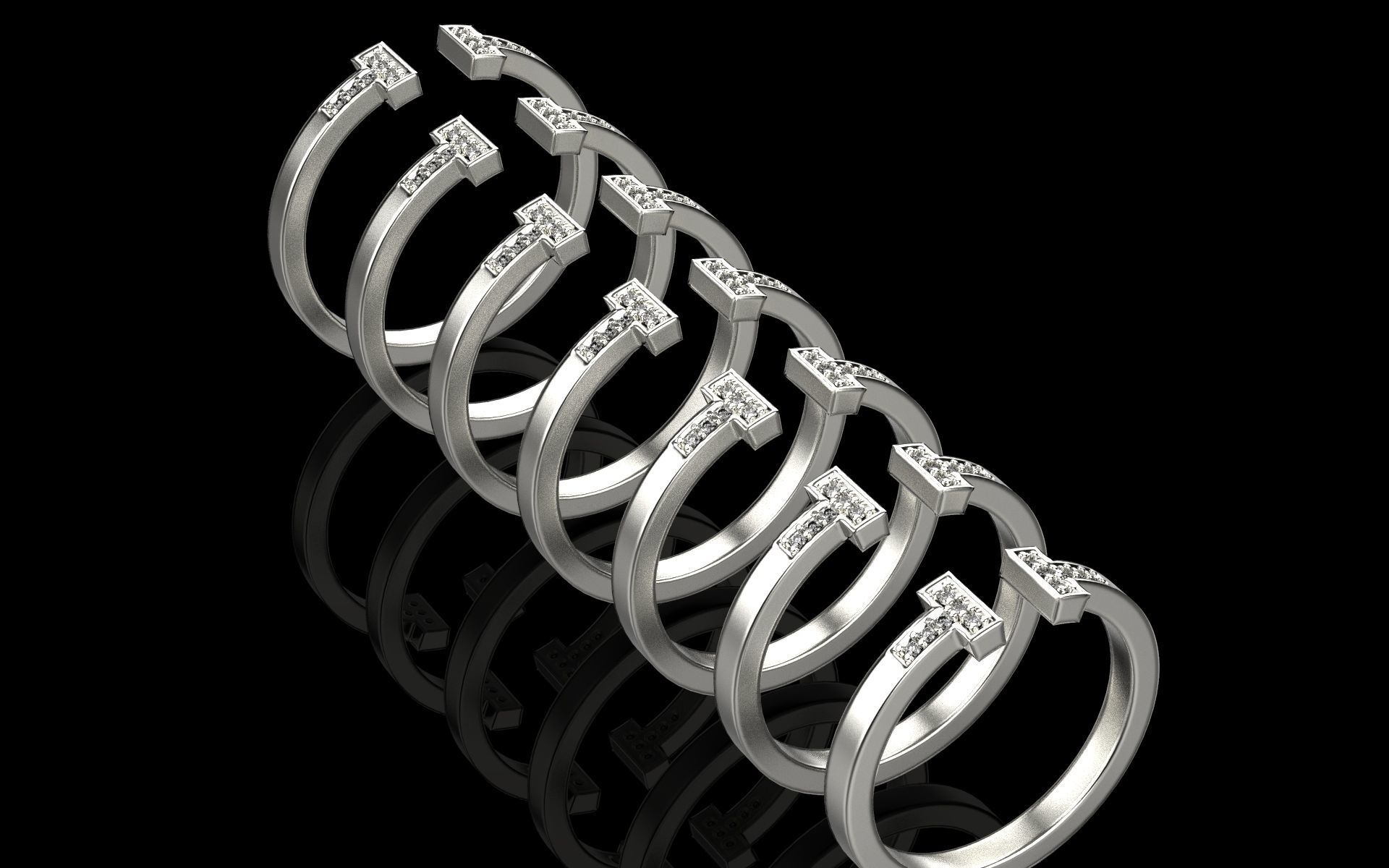 Tiffany ring size 16-19  3D print model 3D print model_1