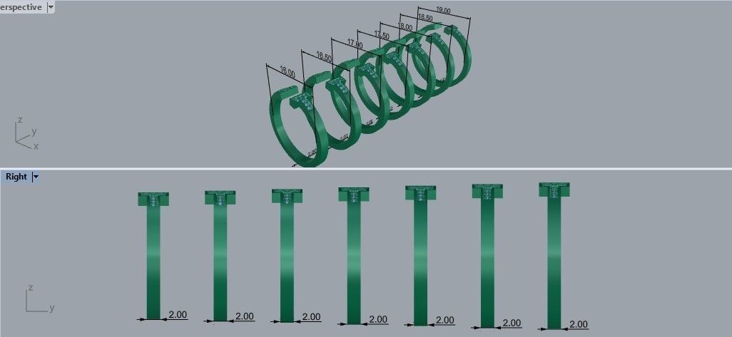 Tiffany ring size 16-19  3D print model 3D print model_3