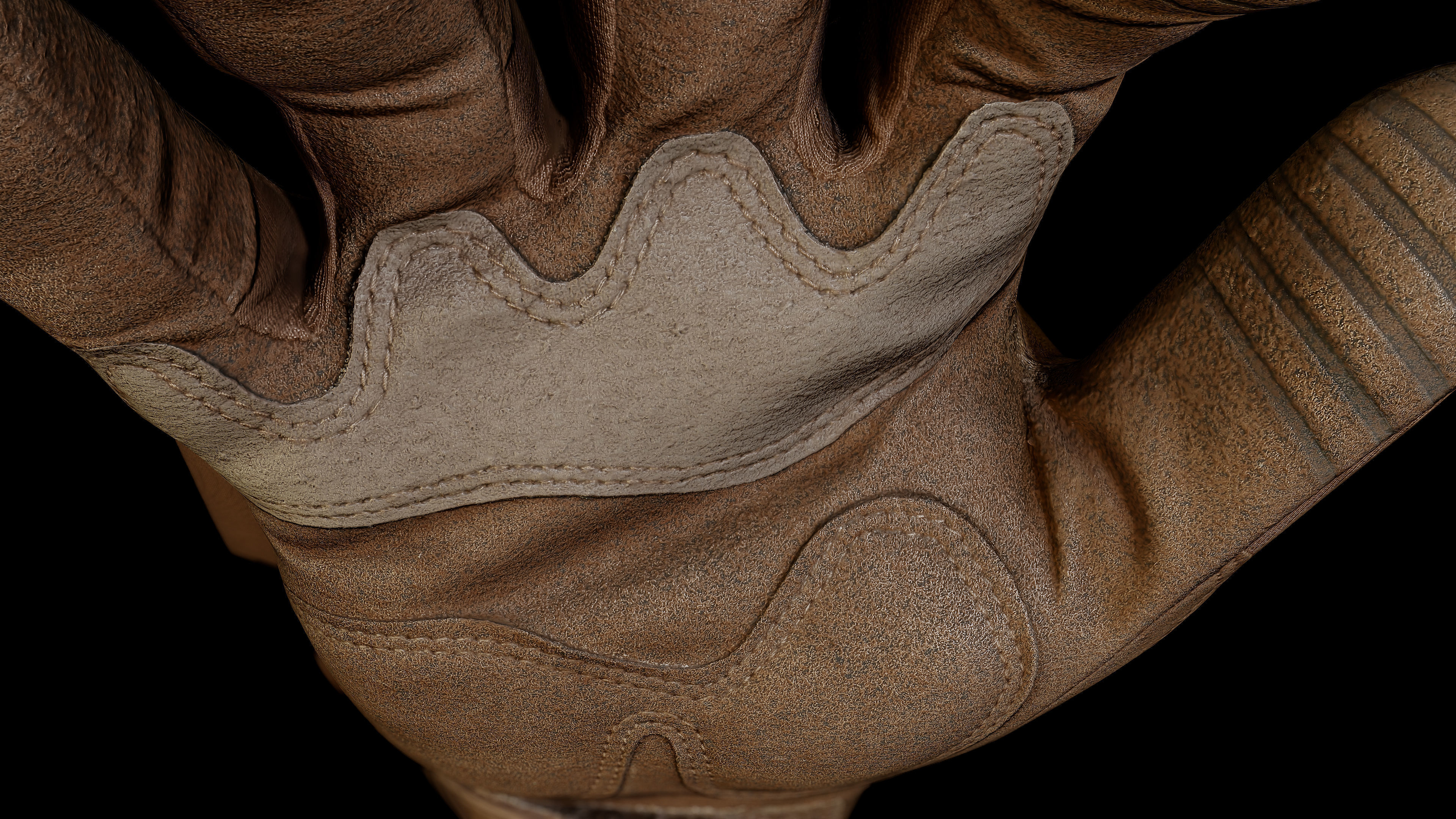 Tactical Gloves 007 Low-poly 3D model_11