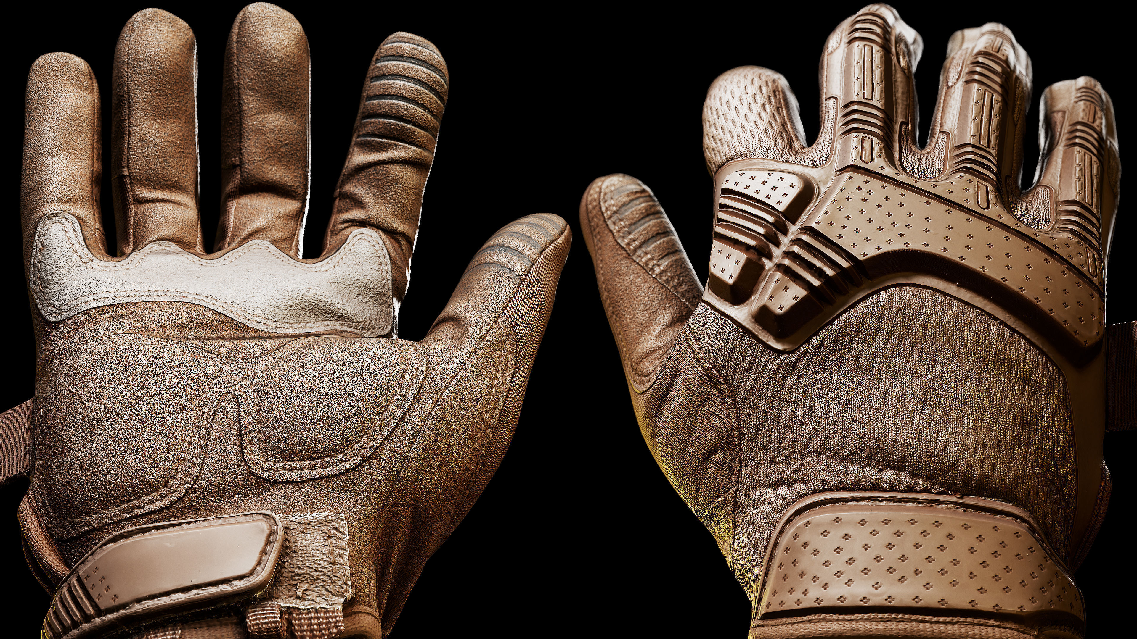 Tactical Gloves 007 Low-poly 3D model_4