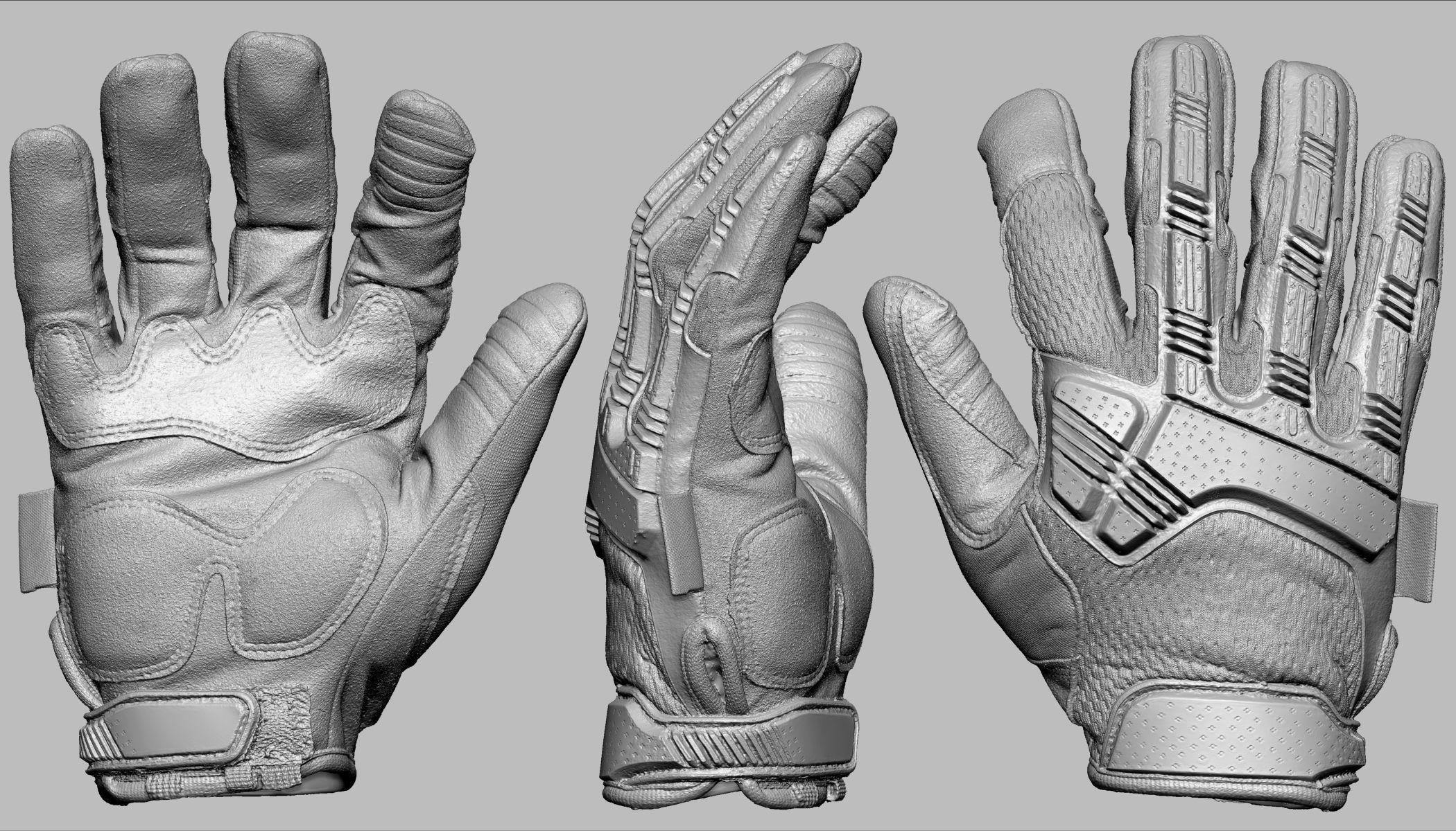Tactical Gloves 007 Low-poly 3D model_12