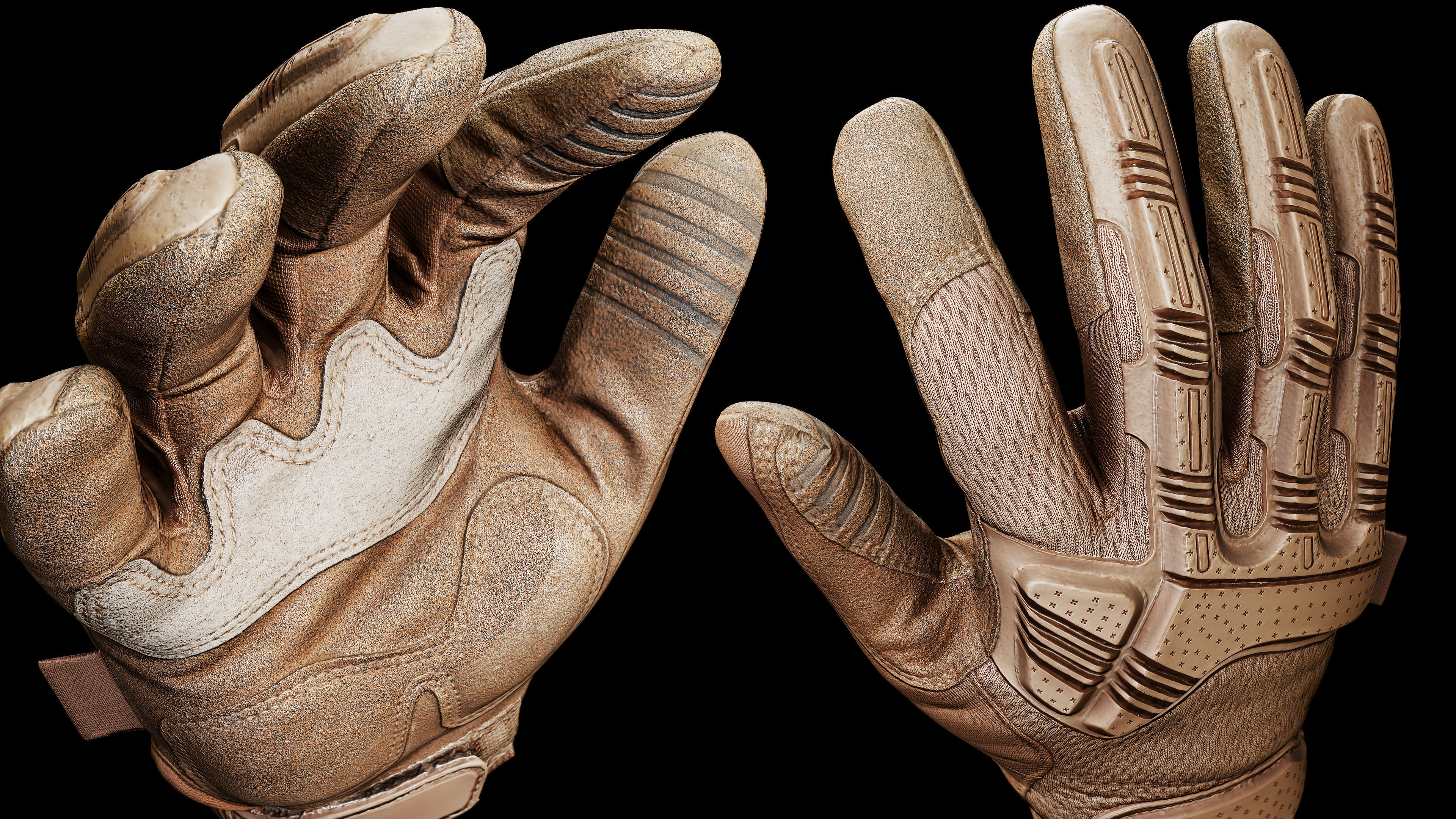 Tactical Gloves 007 Low-poly 3D model_6