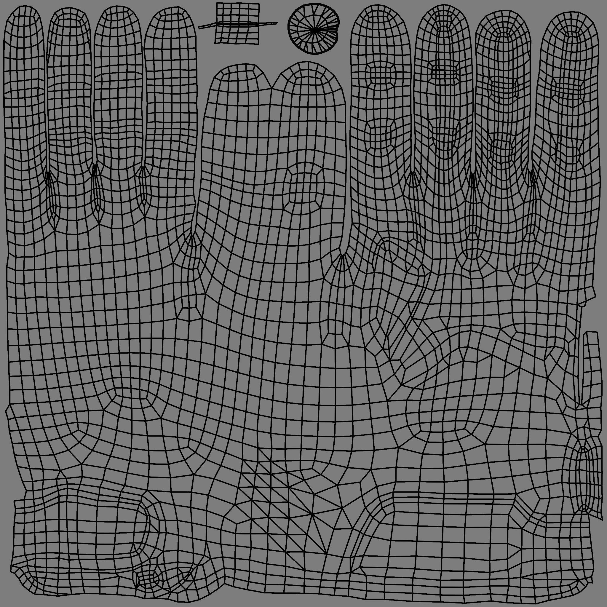 Tactical Gloves 007 Low-poly 3D model_22