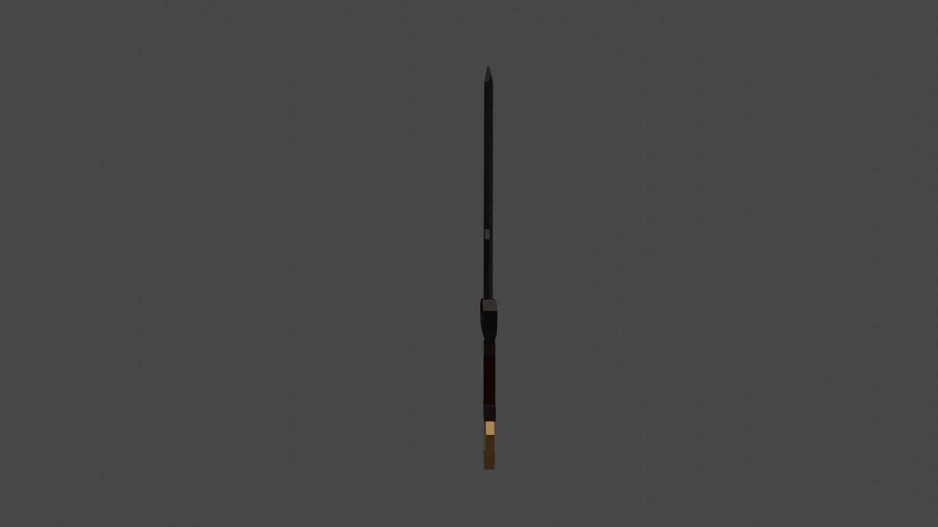 low poly sword Low-poly 3D model_1