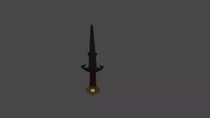 low poly sword