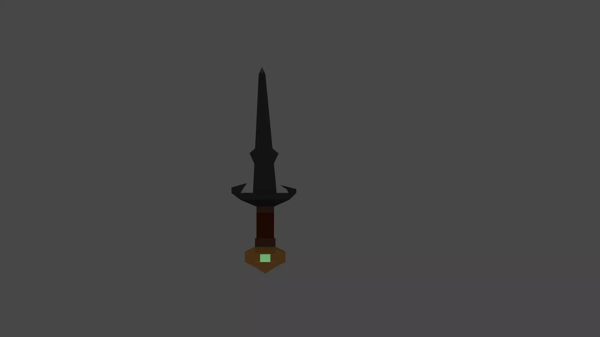 low poly sword Low-poly 3D model_0