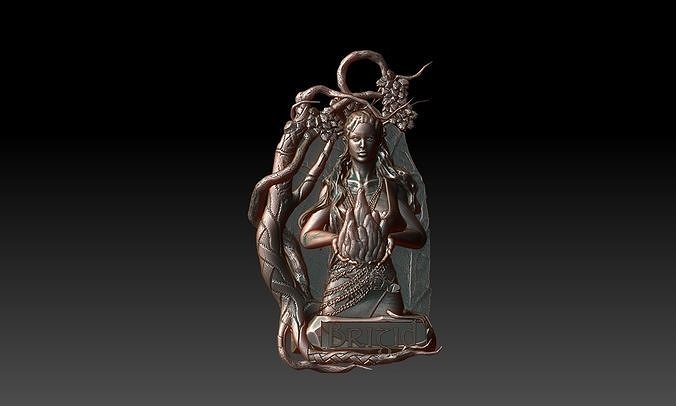 Brigit buddha pendant 3D print model