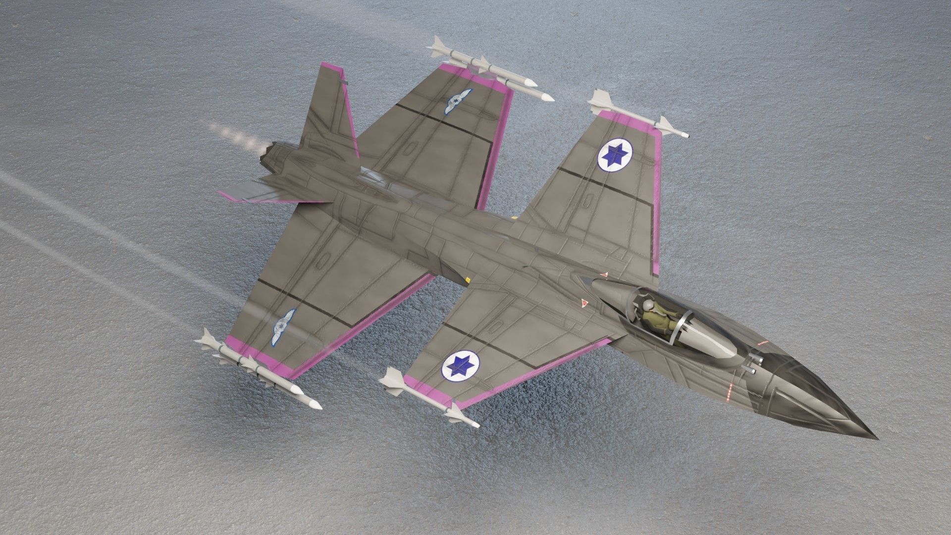 IAI Sparrow X concept fighter Low-poly 3D model_12
